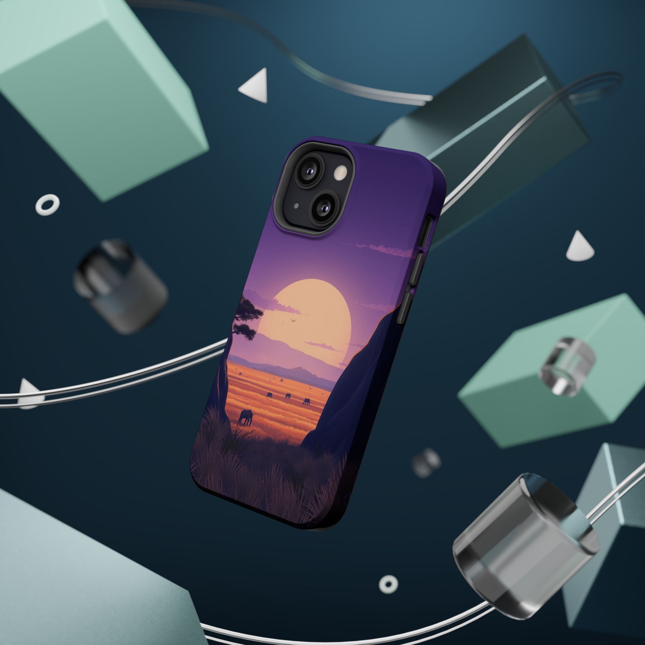 iPhone Lavender And Pearl Savanna Horizon Slim iPhone 18 Everyday · iPhone Case