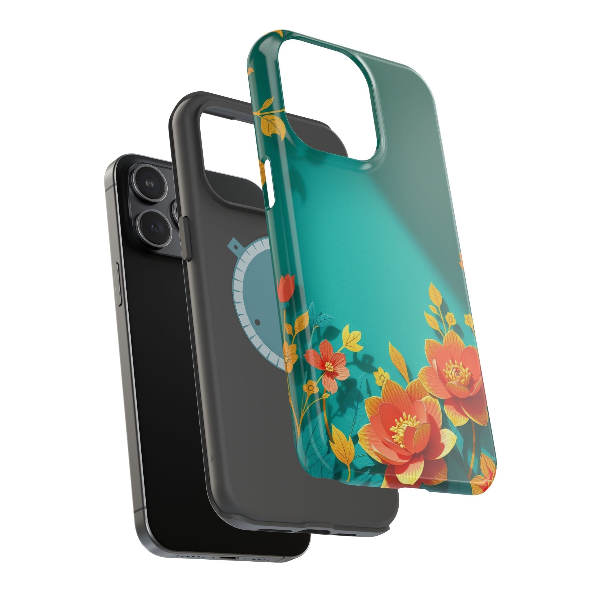 iPhone Floral Gold Foil Paper Cut Art Slim Everyday Designer Case · iPhone Case