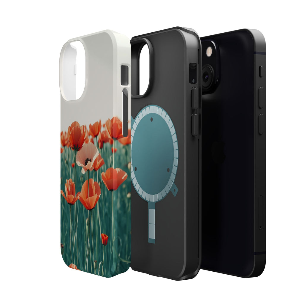 iPhone Mint And Blush Poppy Field 10 Slim Everyday Designer Case · iPhone Case