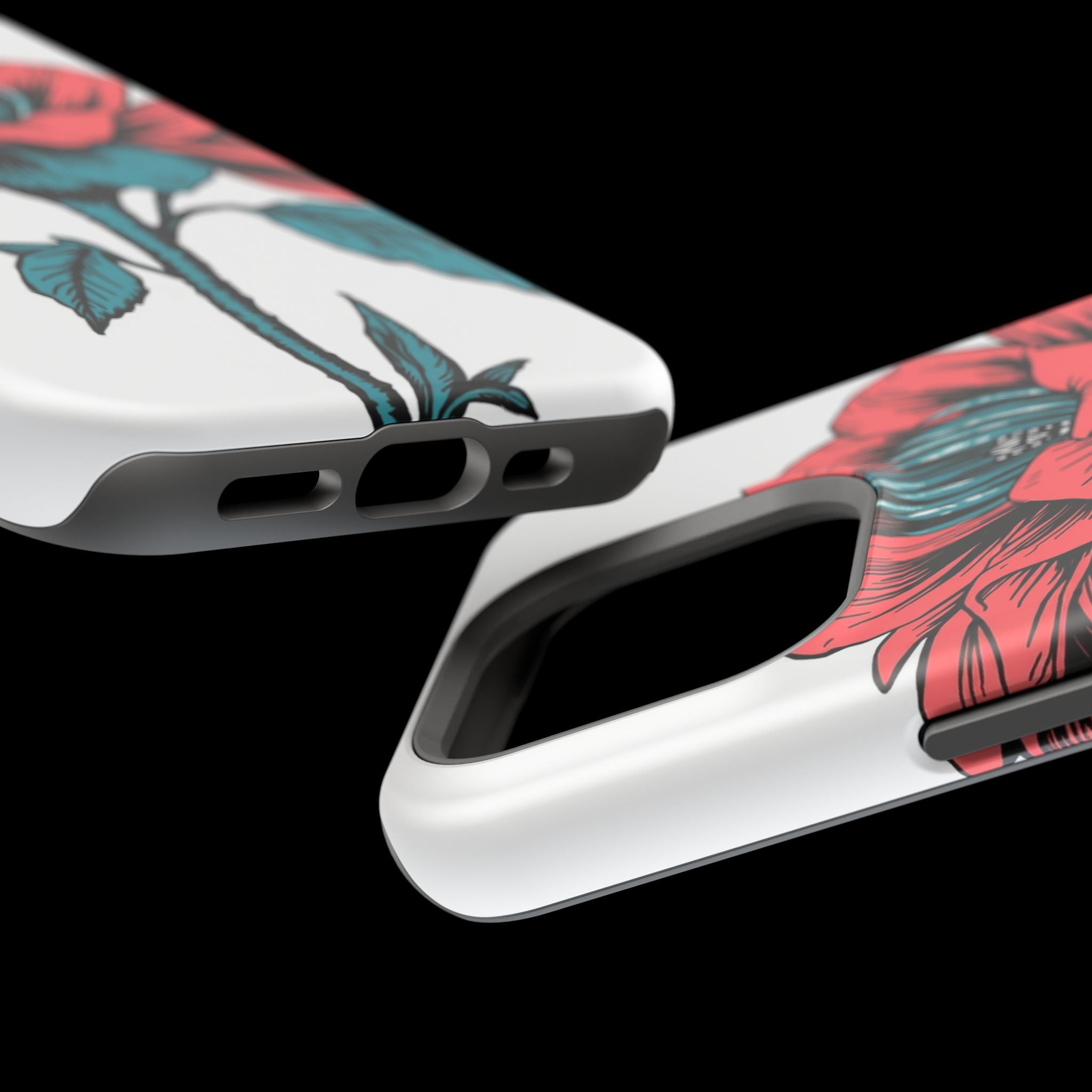iPhone Garden Party Bloom Dark Gothic Ink Slim Snap Case · iPhone Case