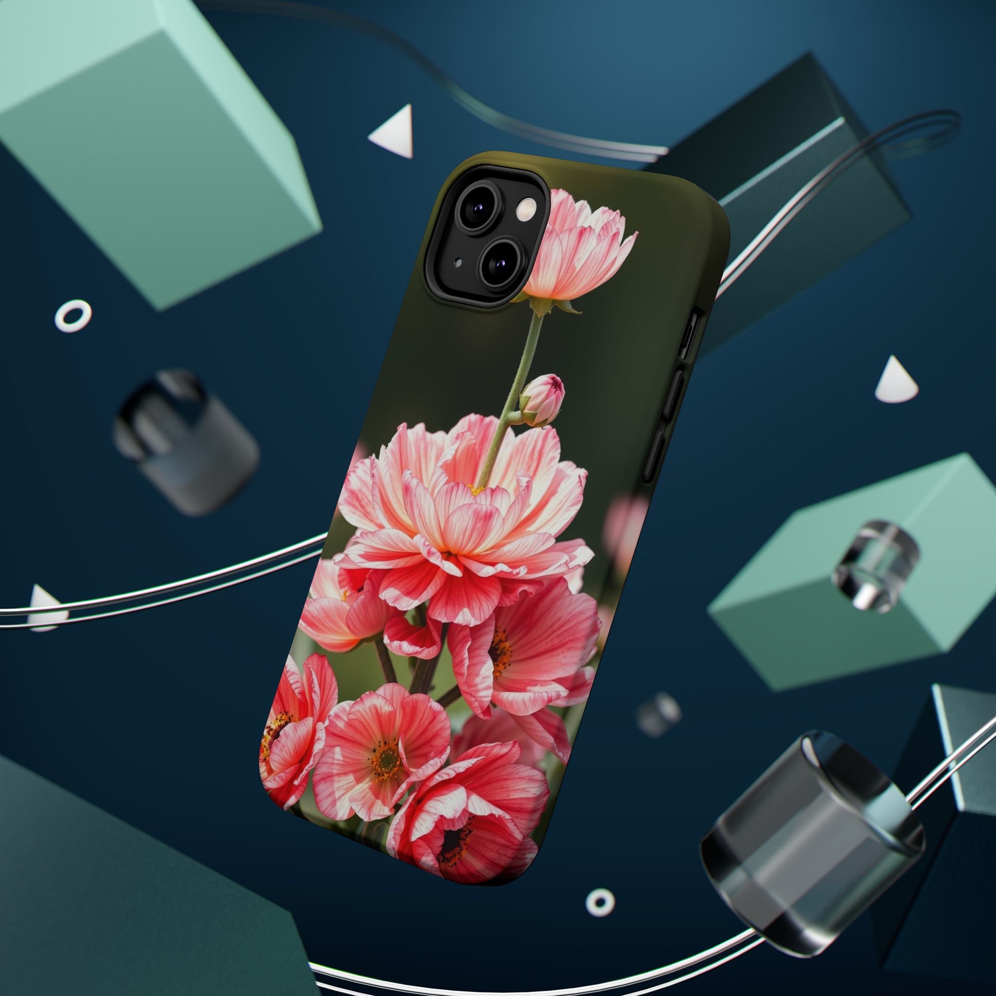 iPhone Ranunculus Stack Vibrant Watercolor Slim Snap Case · iPhone Case