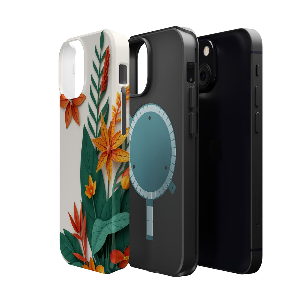 iPhone Jungle Floral Paper Cut Art Bold Modern Everyday Snap Case · iPhone Case
