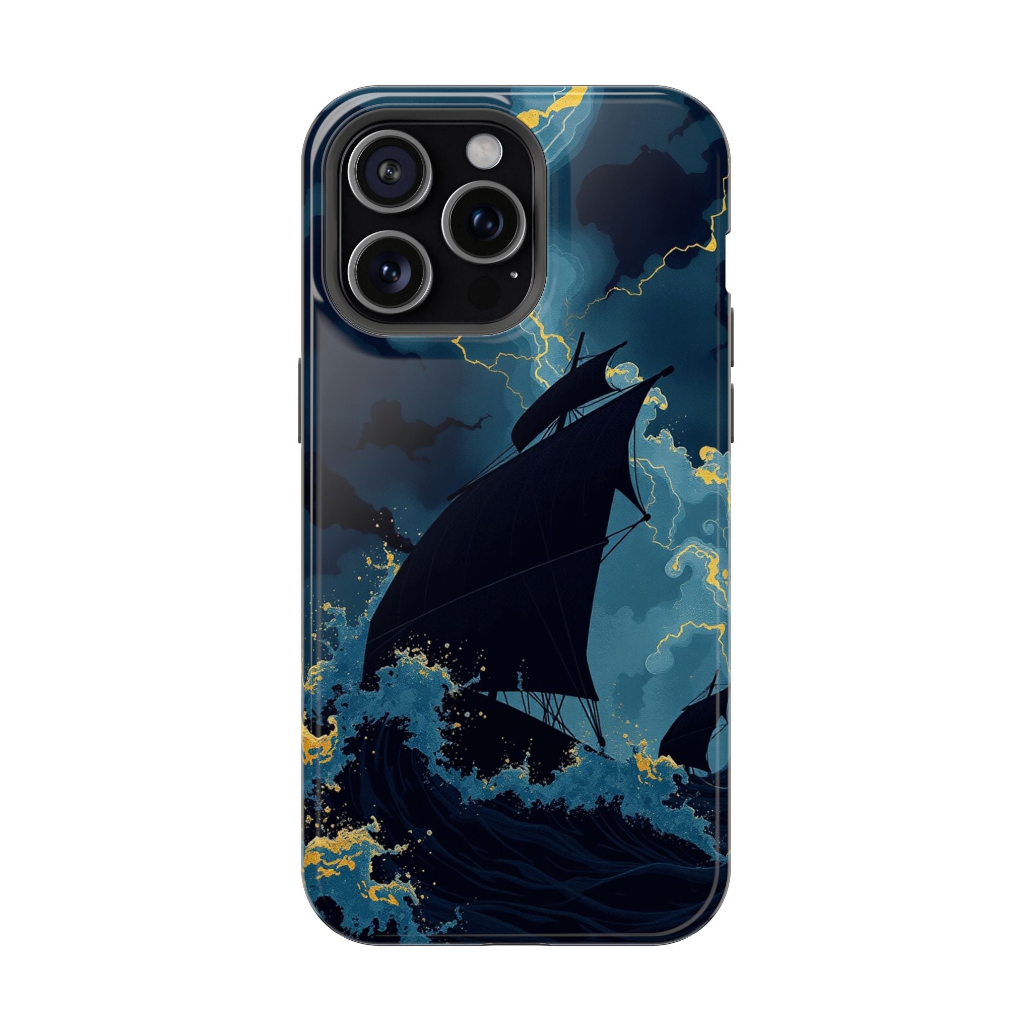 iPhone Black And Crimson Storm at Sea Slim Everyday Designer Case · iPhone Case