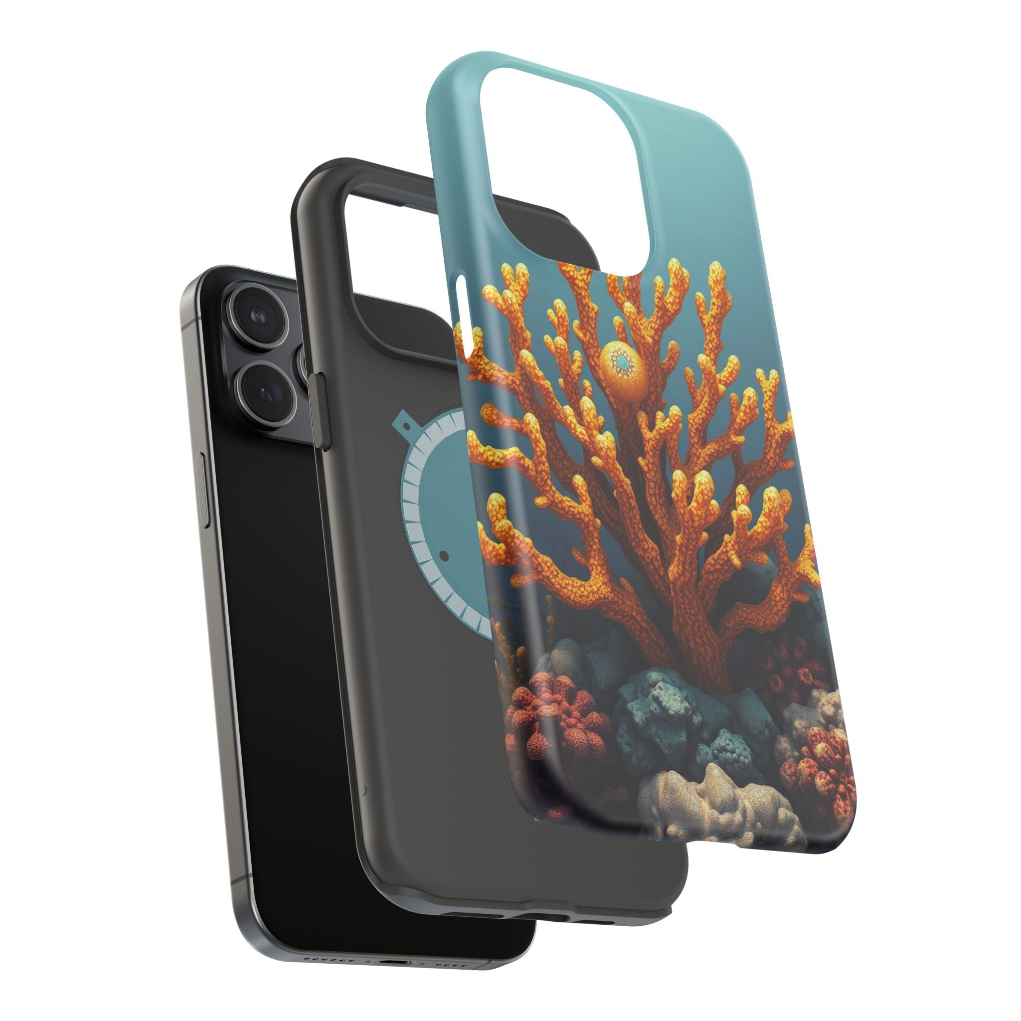 iPhone Mustard And Rust Coral Reef Life Slim Everyday iPhone Designer · iPhone C
