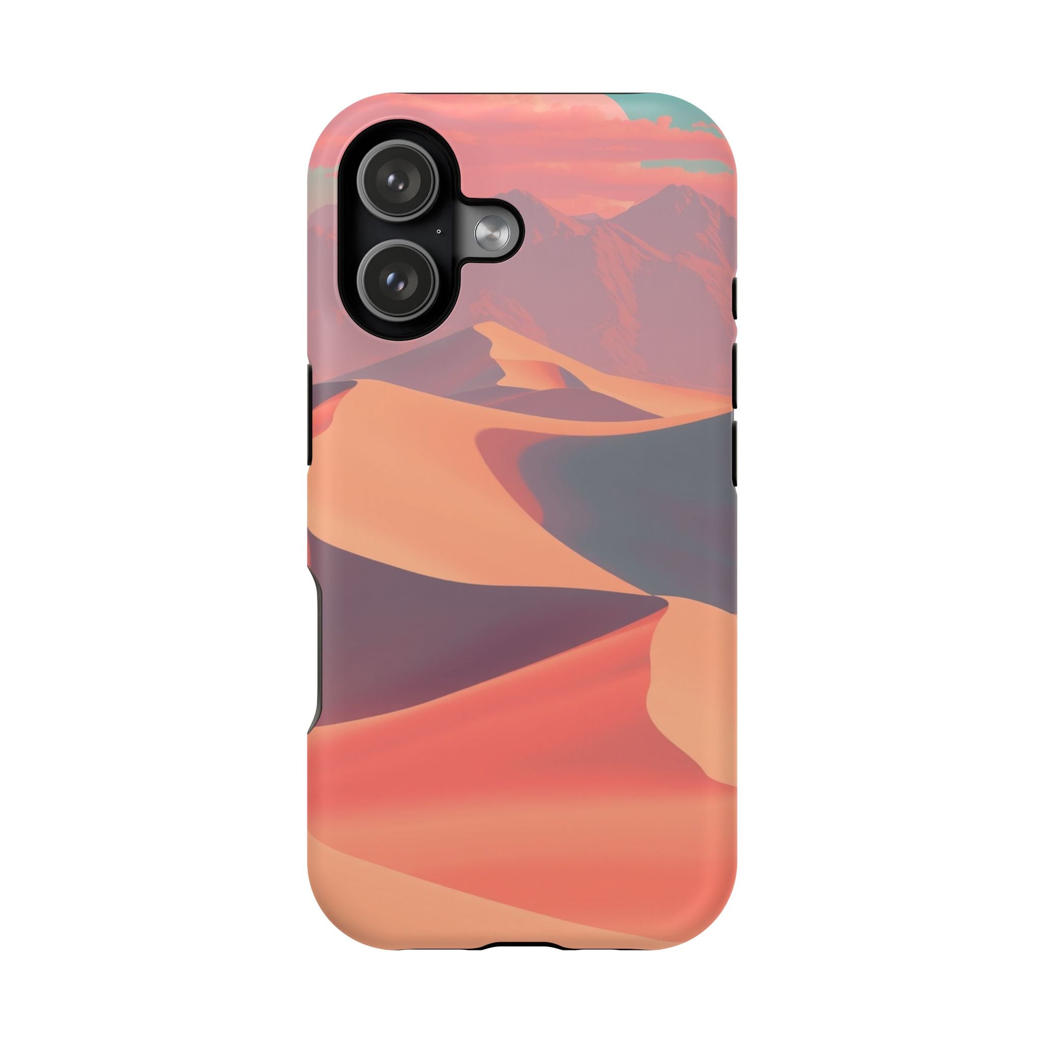 iPhone Teal And Coral Desert Dunes Bold Modern Everyday Snap Case · iPhone Case