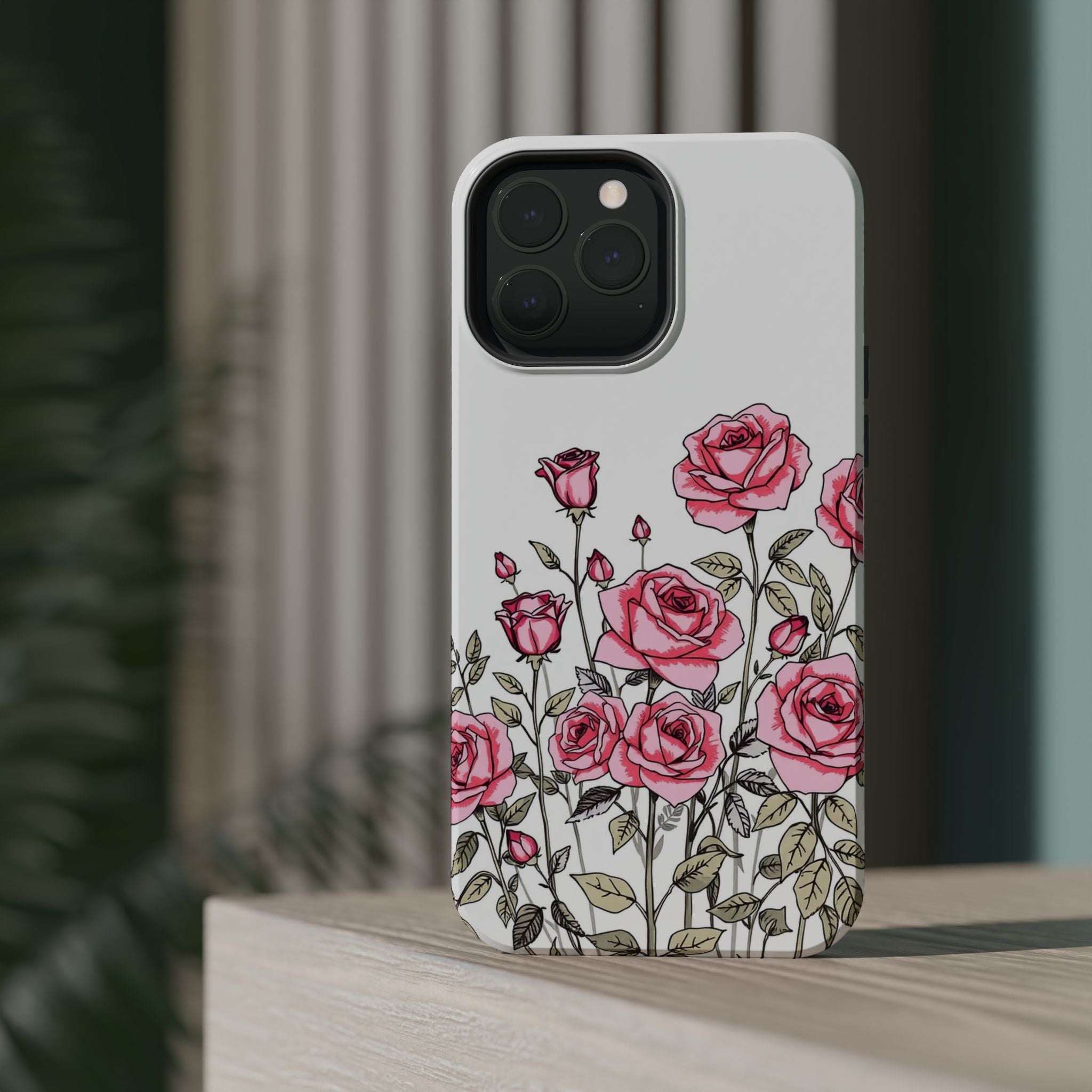 iPhone Rose Garden Hand-Drawn Sketch Slim Everyday Designer Case · iPhone Case