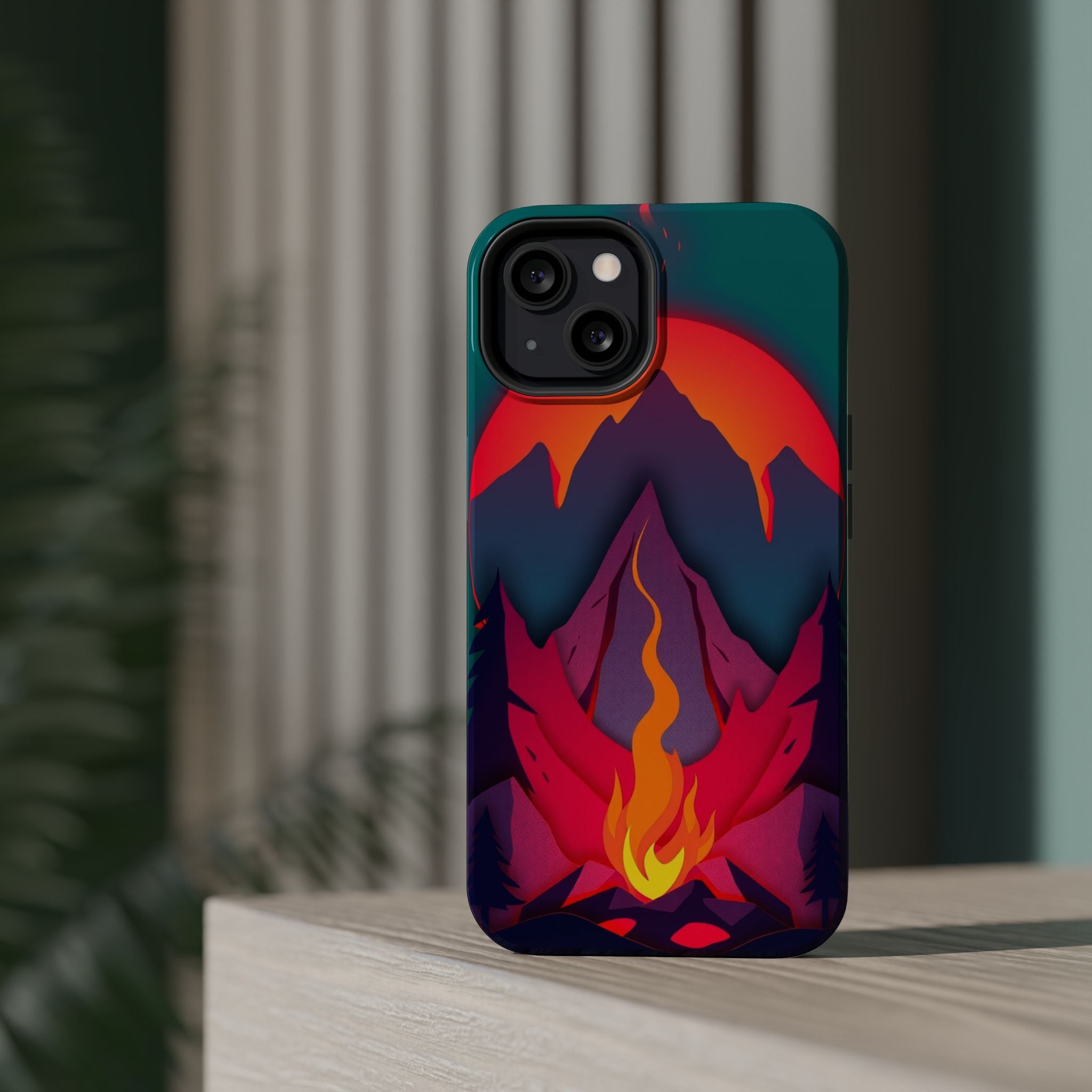 iPhone Cyan And Magenta Wildfire Glow Slim Everyday iPhone 12 Designer · iPhone