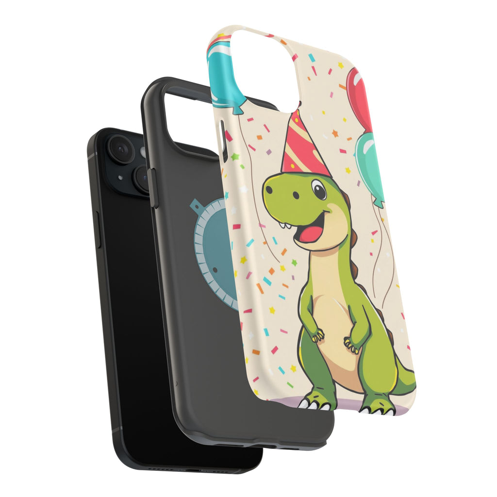 iPhone Dino with Party Hat Kids Fun Phone Case Gift Slim Snap Case · iPhone Case