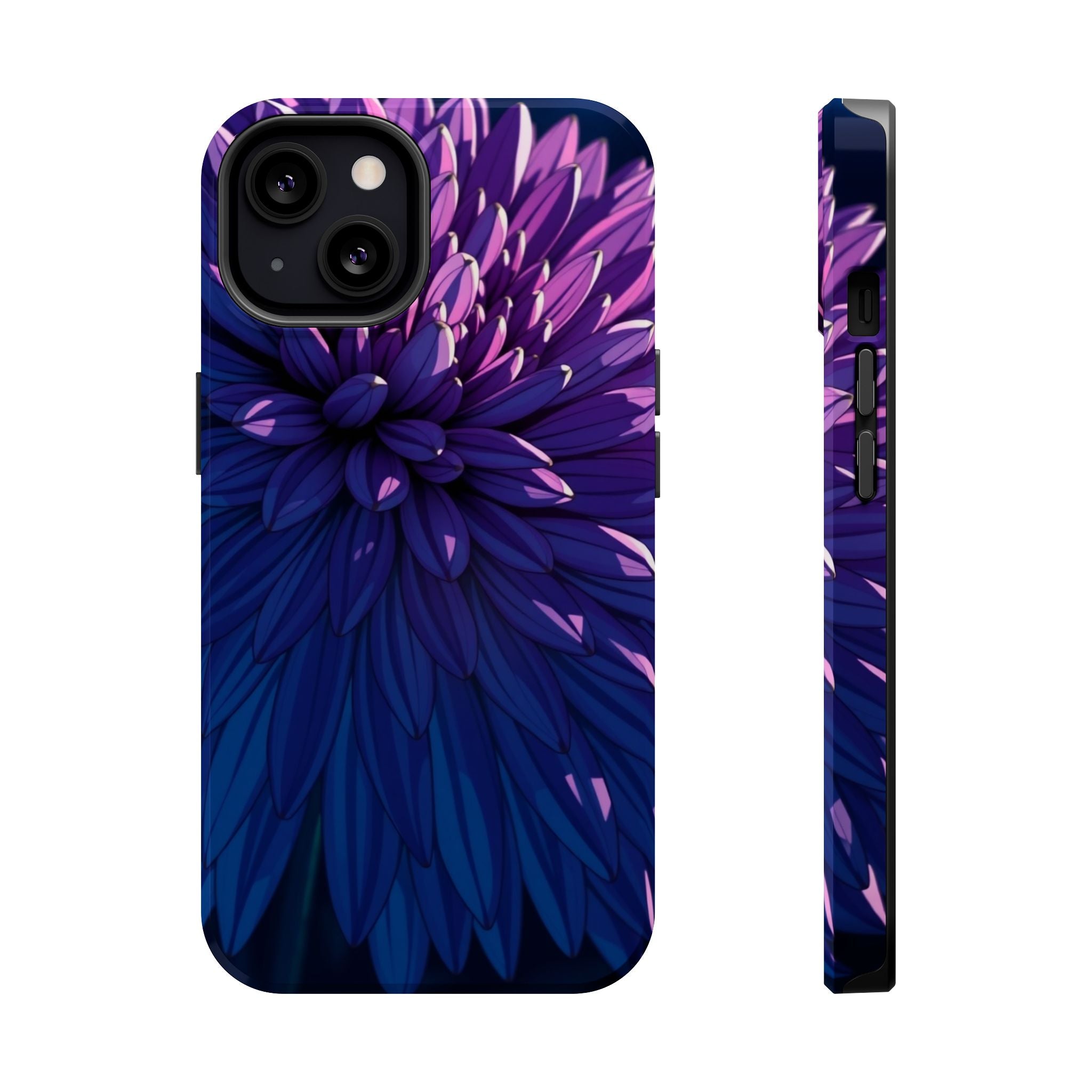iPhone Indigo And Violet Chrysanthemum Classic Soft iPhone Finish · iPhone Case