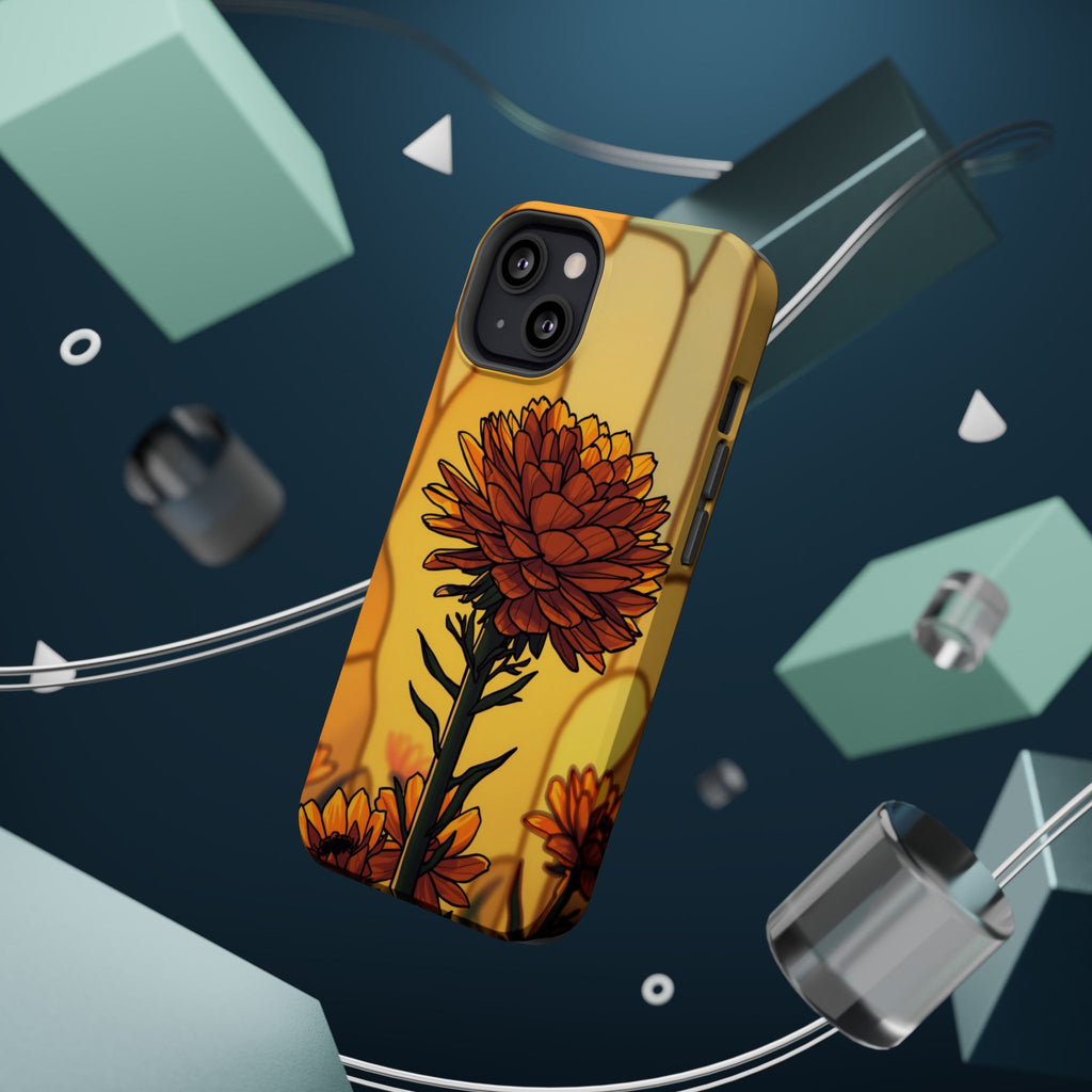 iPhone Sunset Amber And Peach Ranunculus Stack Soft iPhone Finish · iPhone Case