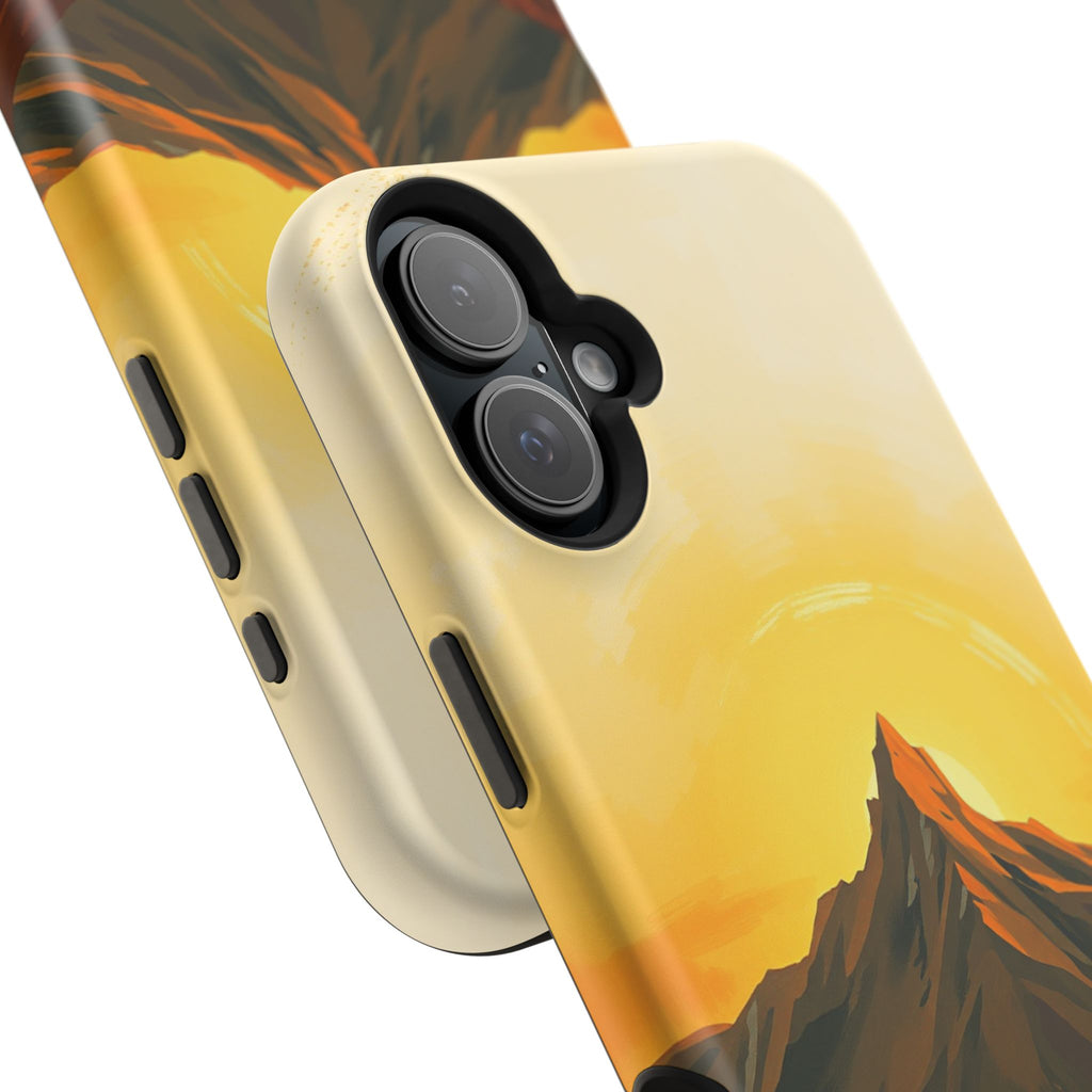 iPhone Mustard And Rust Mountain at Sunrise Slim iPhone Everyday · iPhone Case