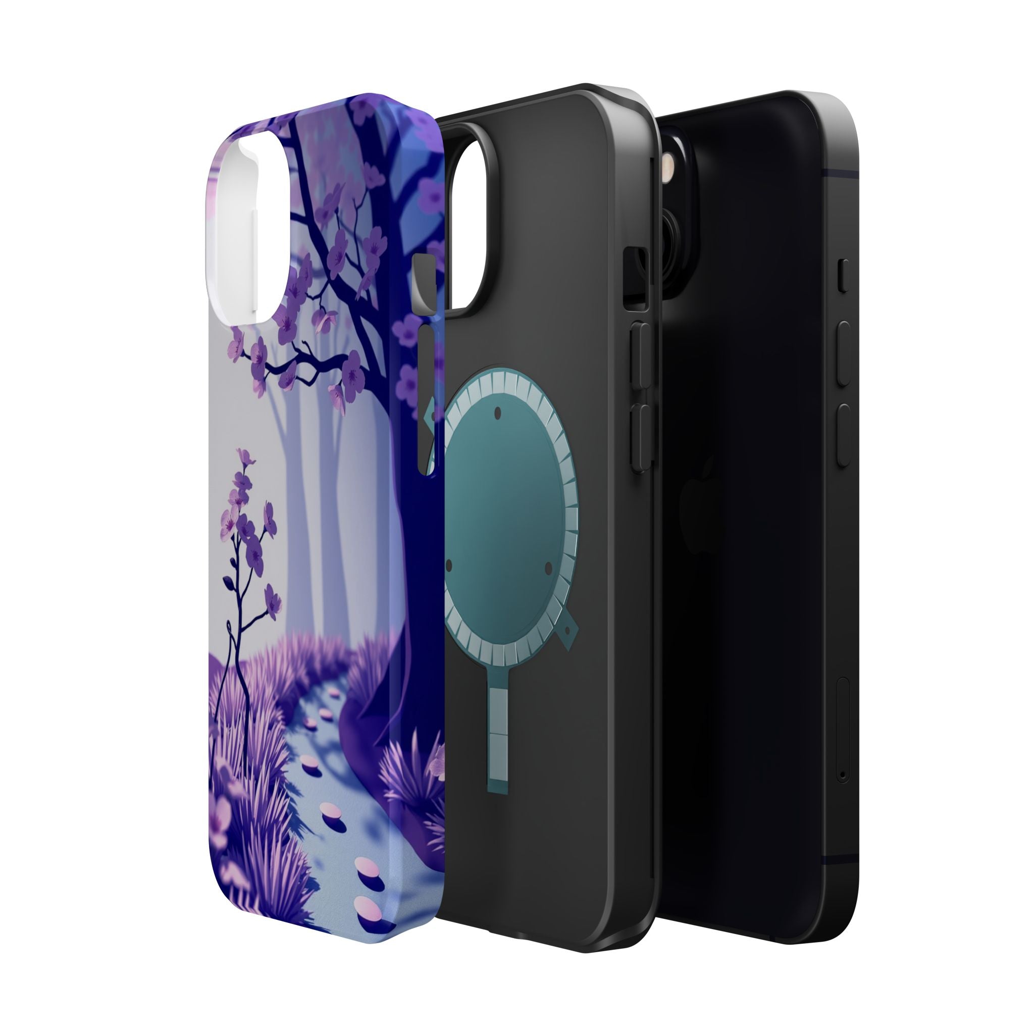 iPhone Blossom Trail Paper Cut Art Bold Modern Everyday Snap Case · iPhone Case