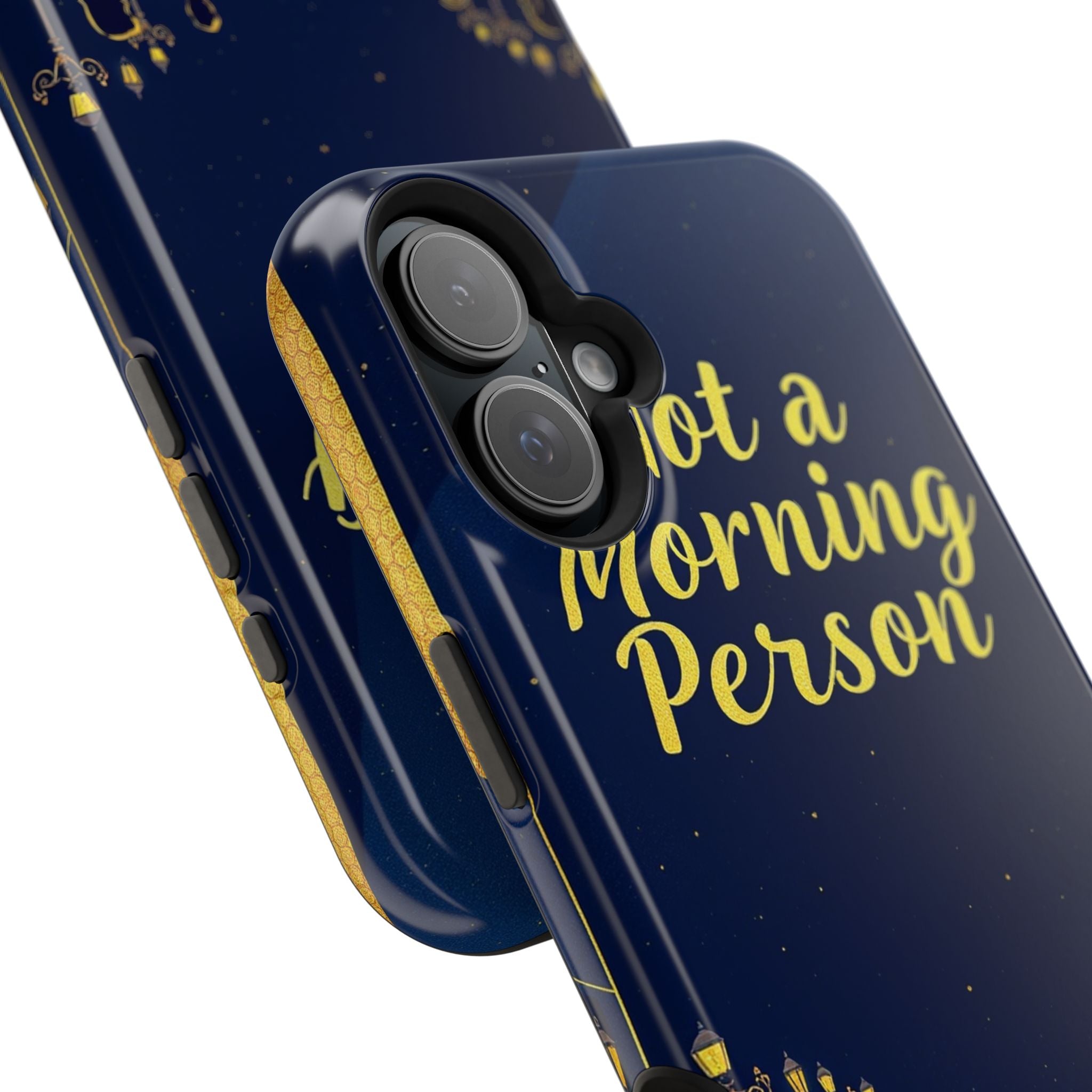 iPhone Midnight Blue And Silver Not a Morning Person Slim Snap Case · iPhone Cas