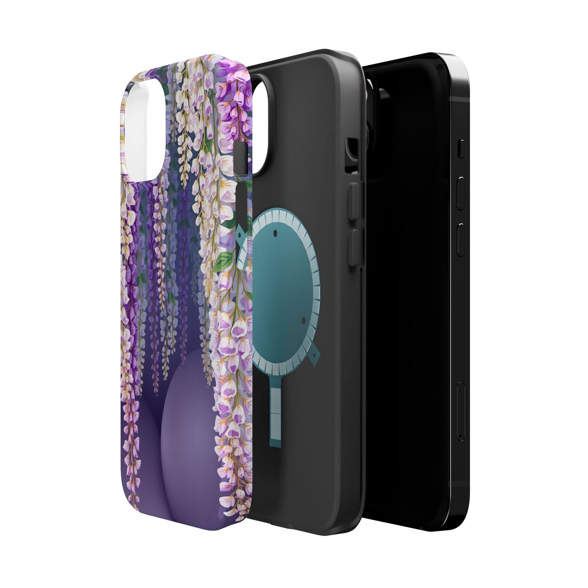iPhone Mint And Blush Wisteria Cascade Slim Everyday Designer Case · iPhone Case