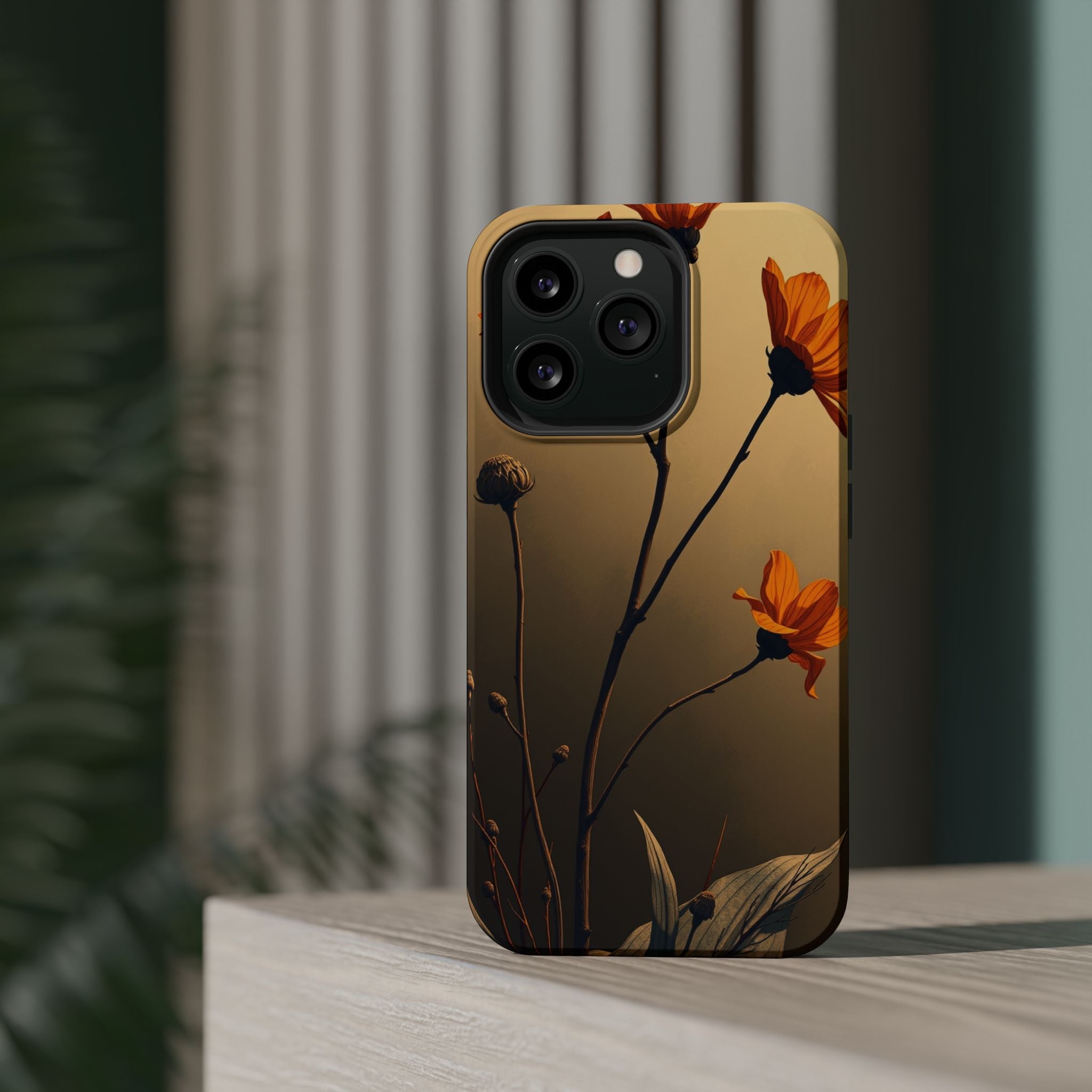 iPhone Burnt Orange And Sand Botanical Illustration Gal Slim Snap Case · iPhone