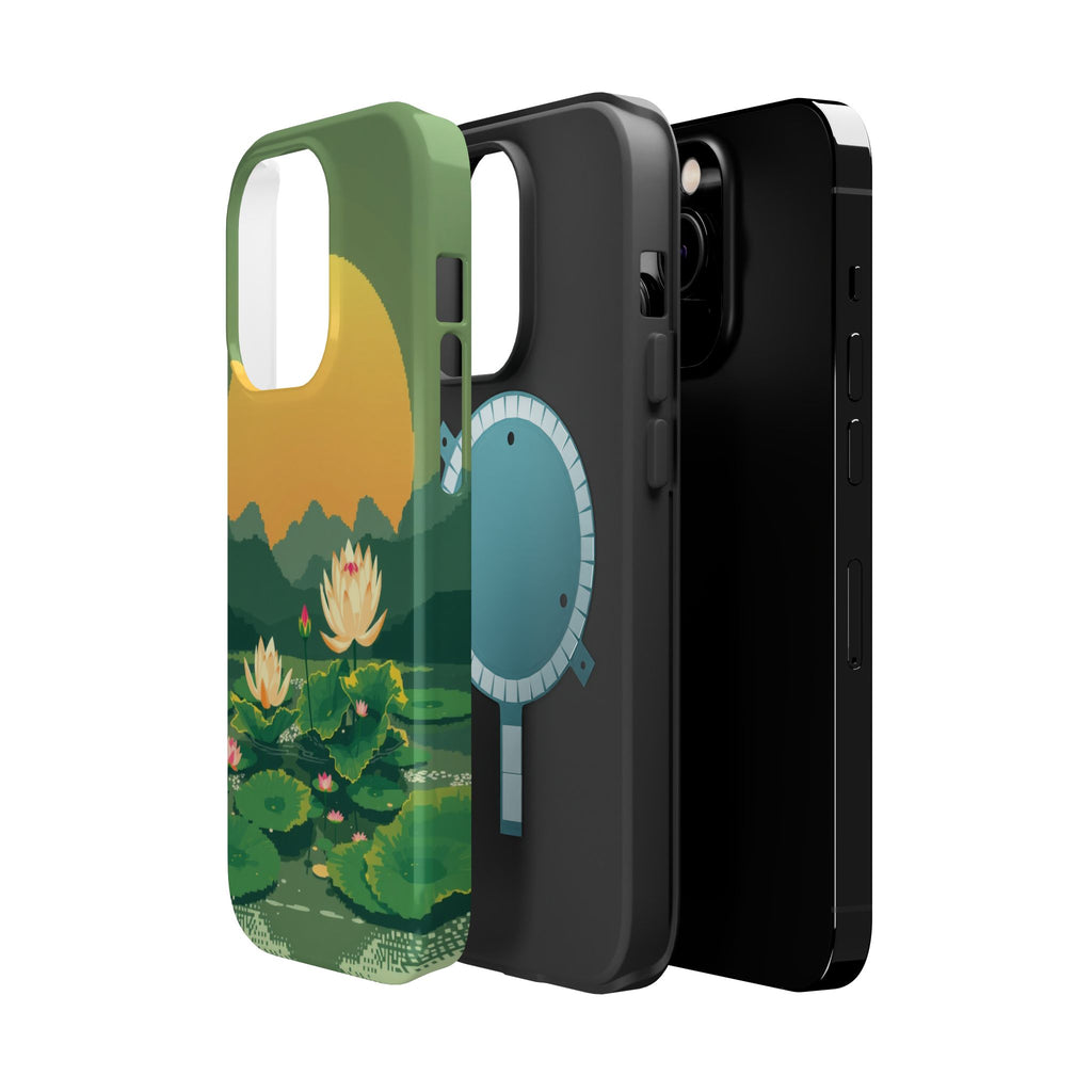 iPhone Lotus Pond Enchanted Art Slim Everyday Designer Case · iPhone Case
