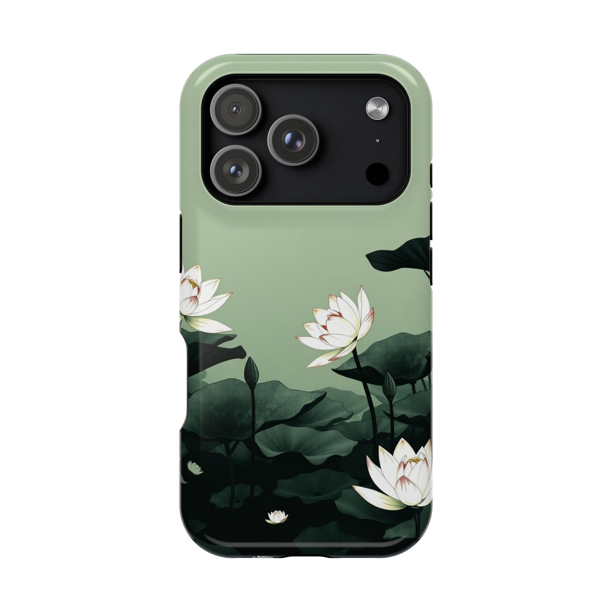 iPhone Sage And Ivory Lotus Pond Bold Modern Everyday Snap Case · iPhone Case