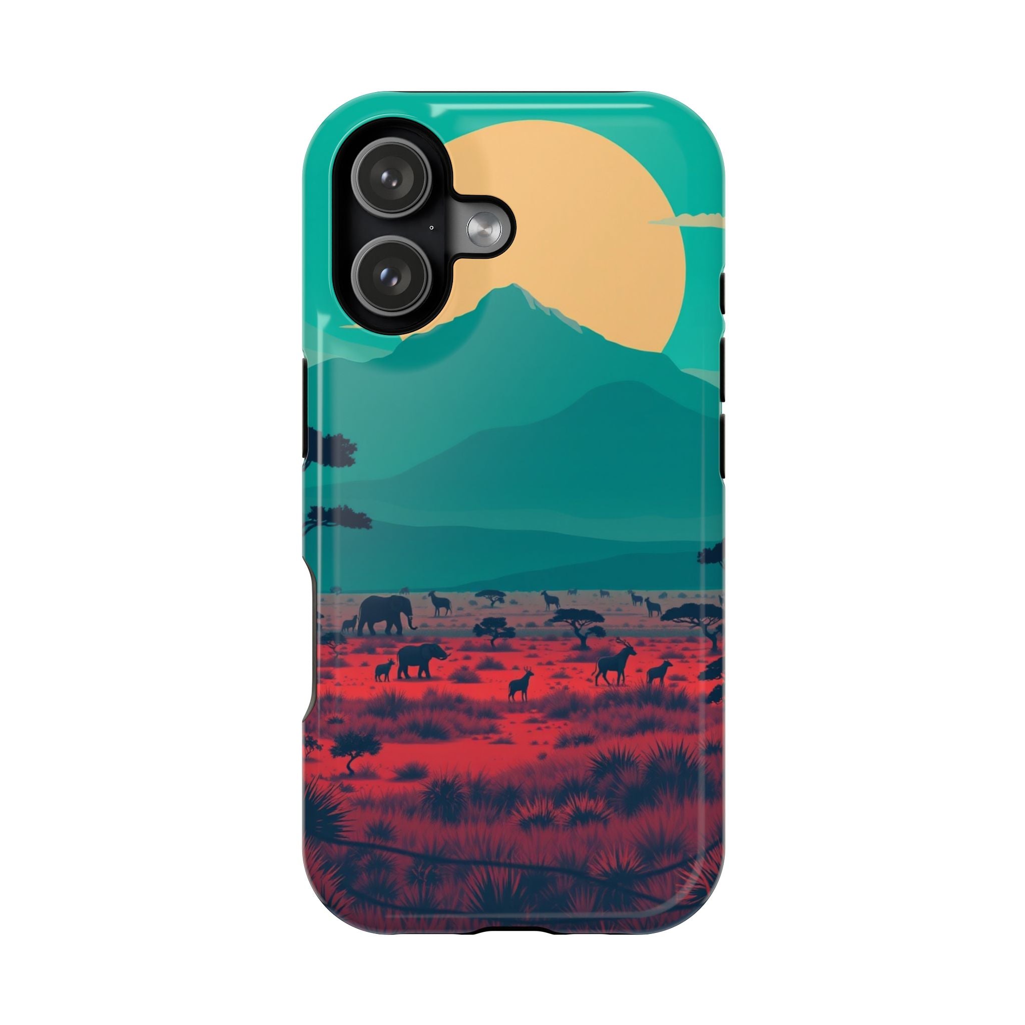 iPhone Savanna Horizon Vintage Retro Poster Slim iPhone Everyday · iPhone Case