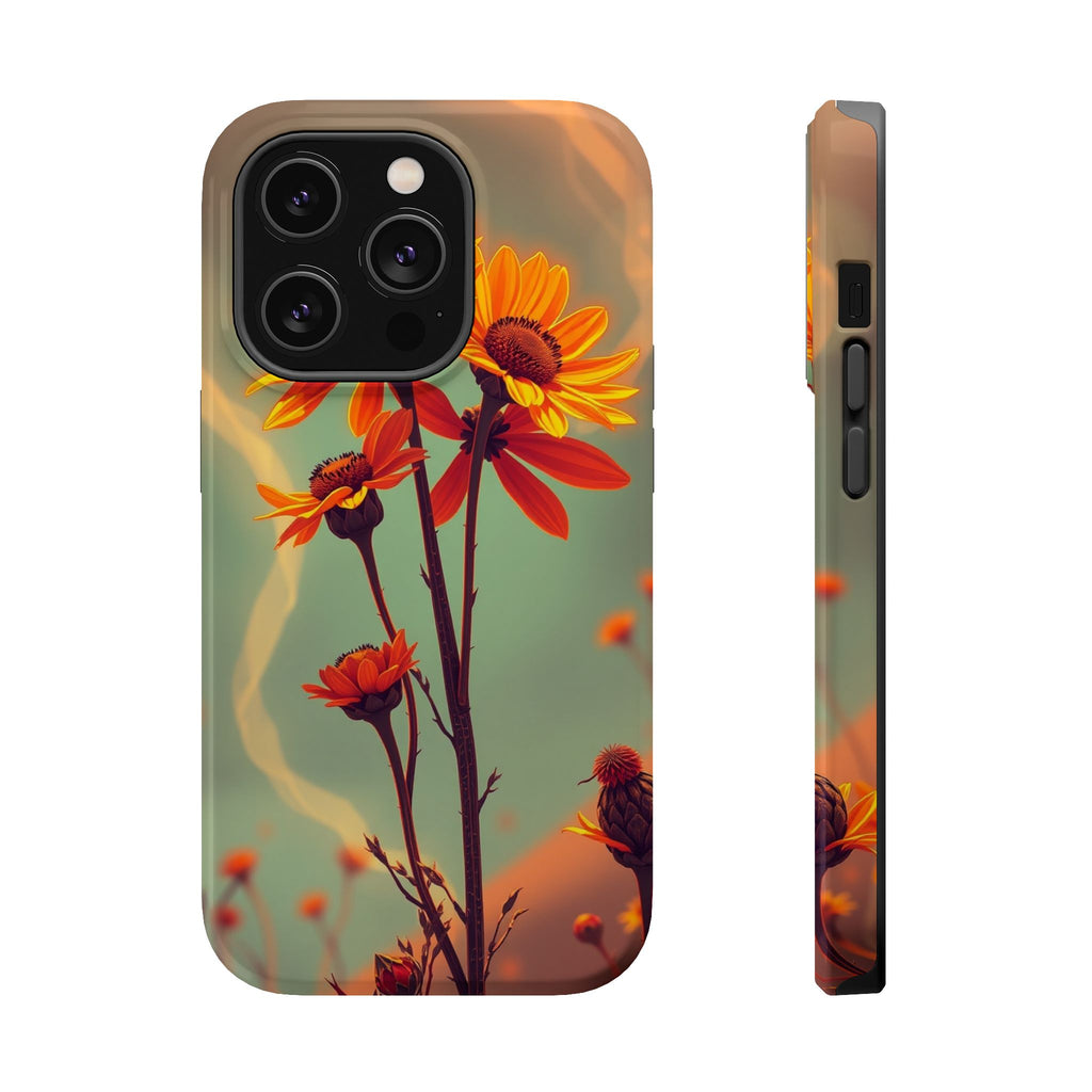 iPhone Burnt Orange And Sand Wildflower Bunch Slim iPhone Everyday · iPhone Case