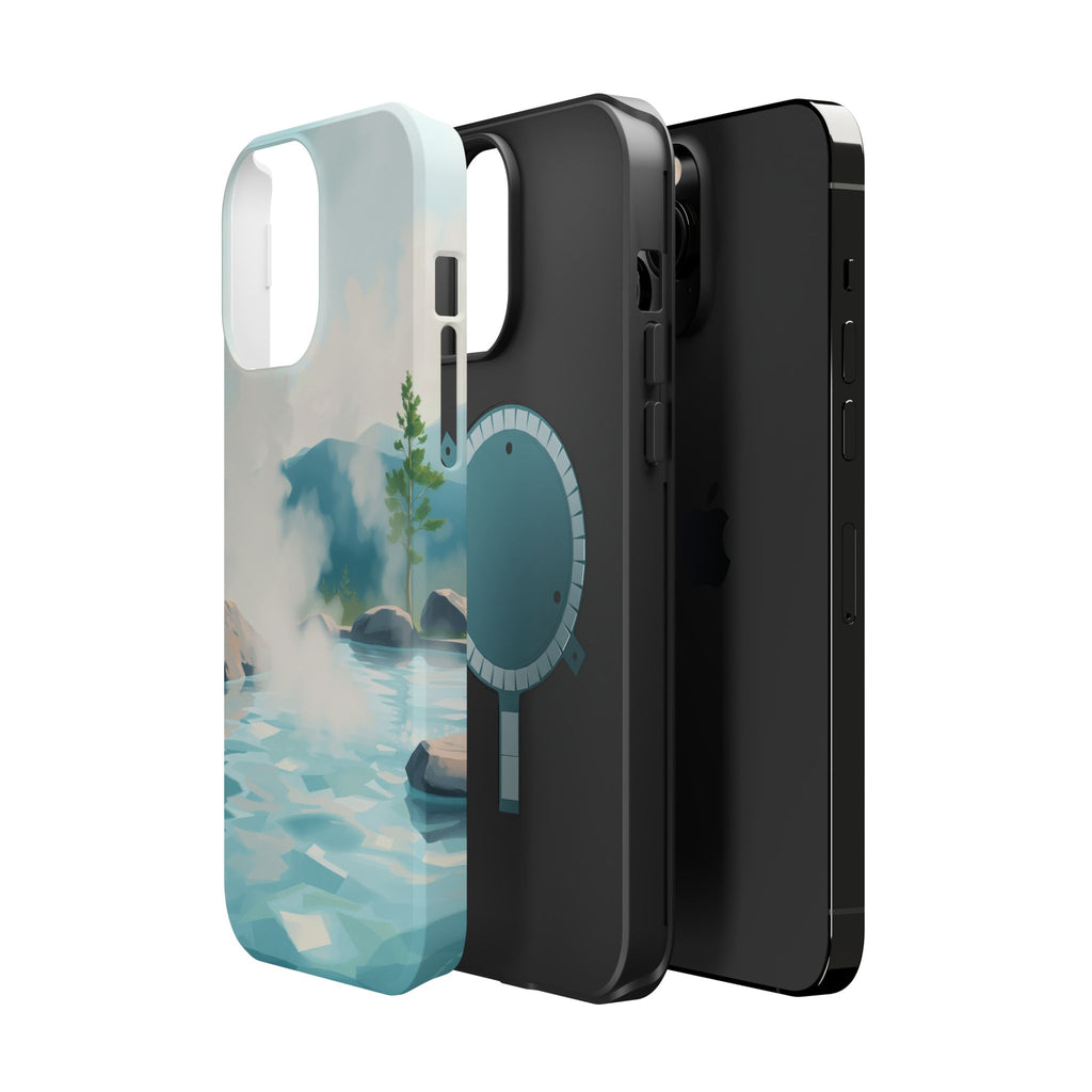 iPhone Mint And Blush Hot Spring Steam Slim Everyday Designer Case · iPhone Case