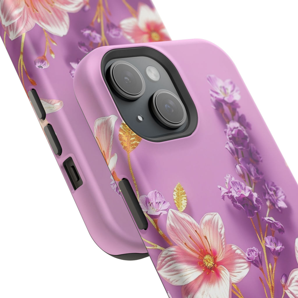 iPhone Radiant Floral Gold Foil Design Slim Everyday Designer Case · iPhone Case