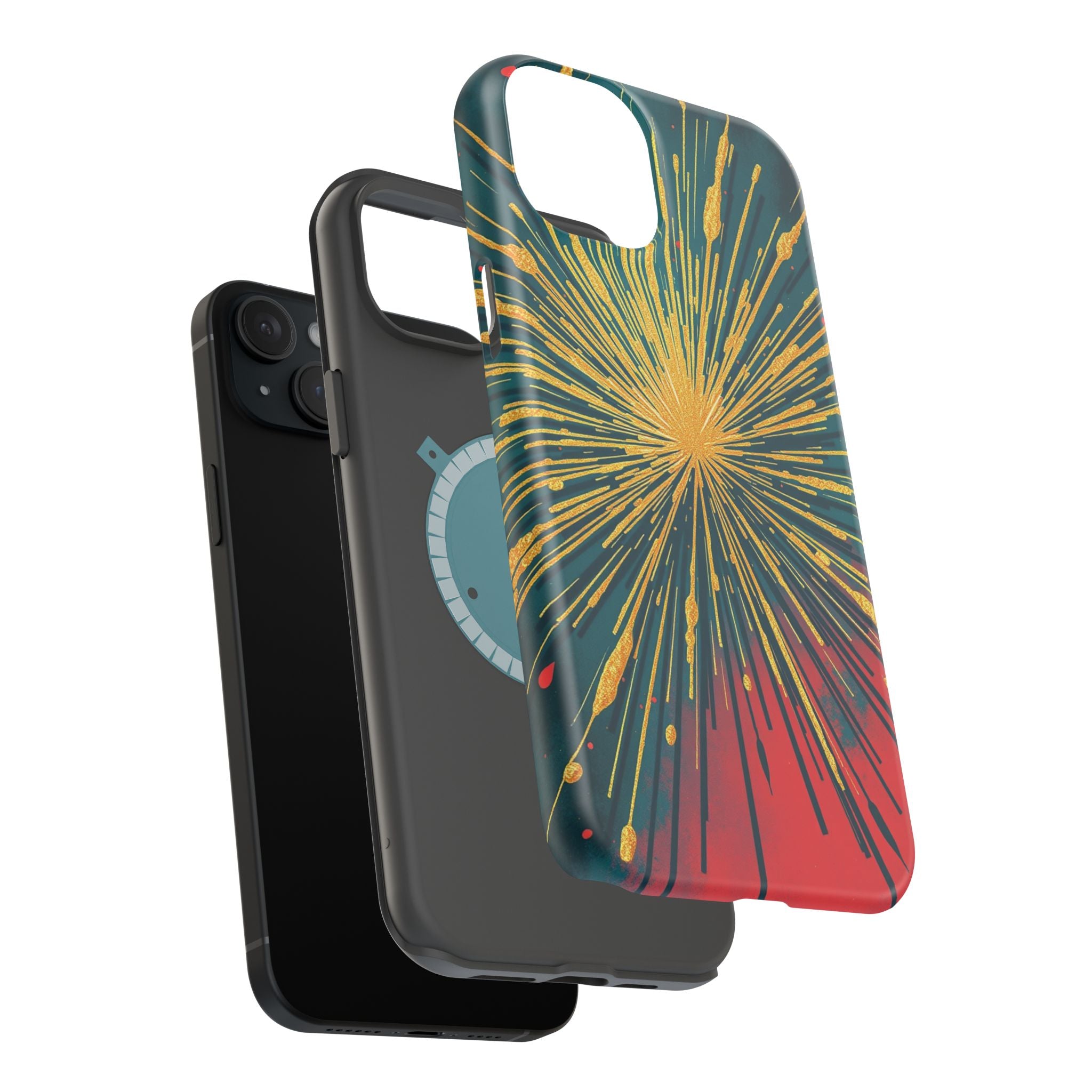 iPhone Gold Foil Burst Dark Gothic Ink Slim Everyday Designer Case · iPhone Case
