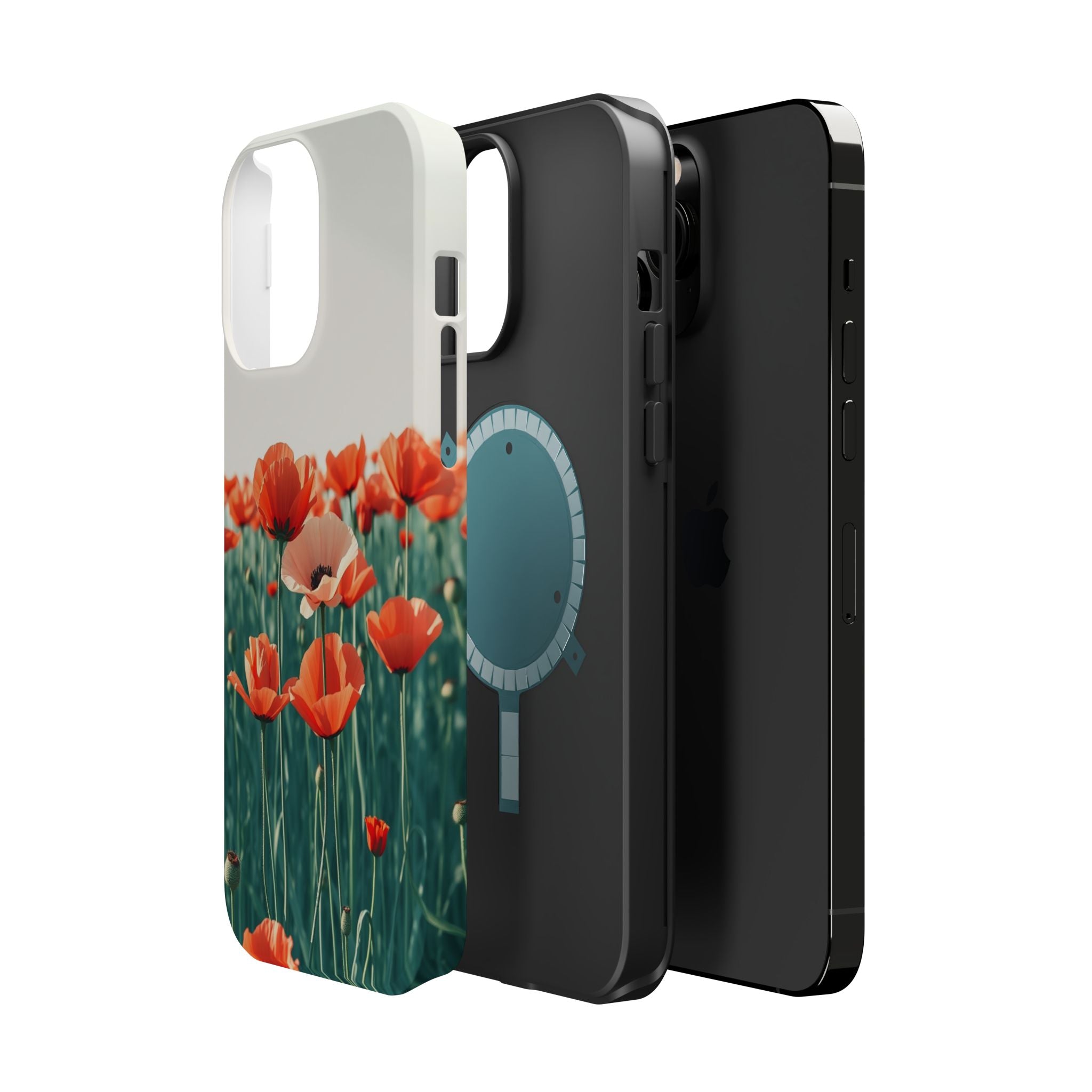 iPhone Mint And Blush Poppy Field 10 Slim Everyday Designer Case · iPhone Case