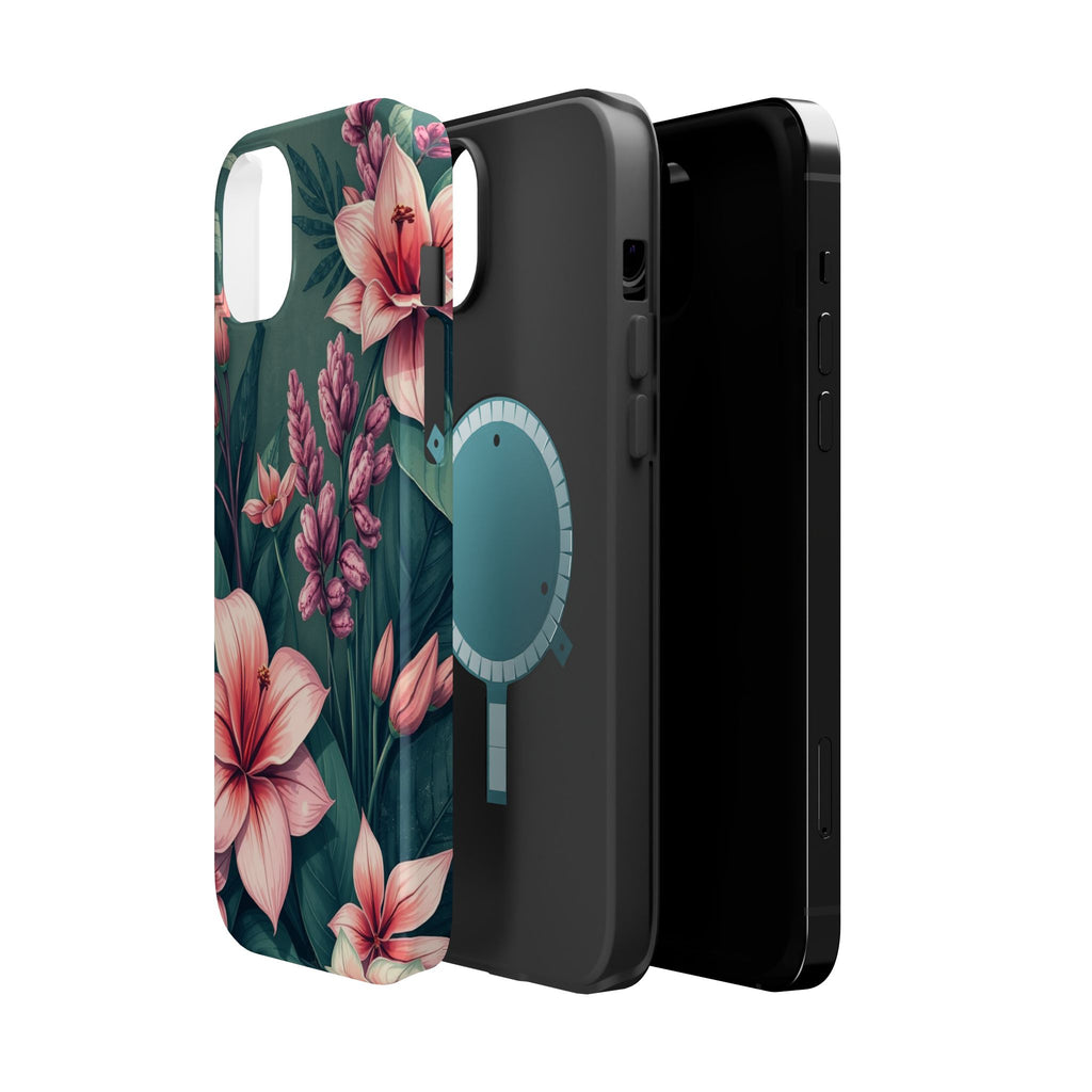 iPhone Mint And Blush Jungle Floral Slim Everyday Designer Case · iPhone Case