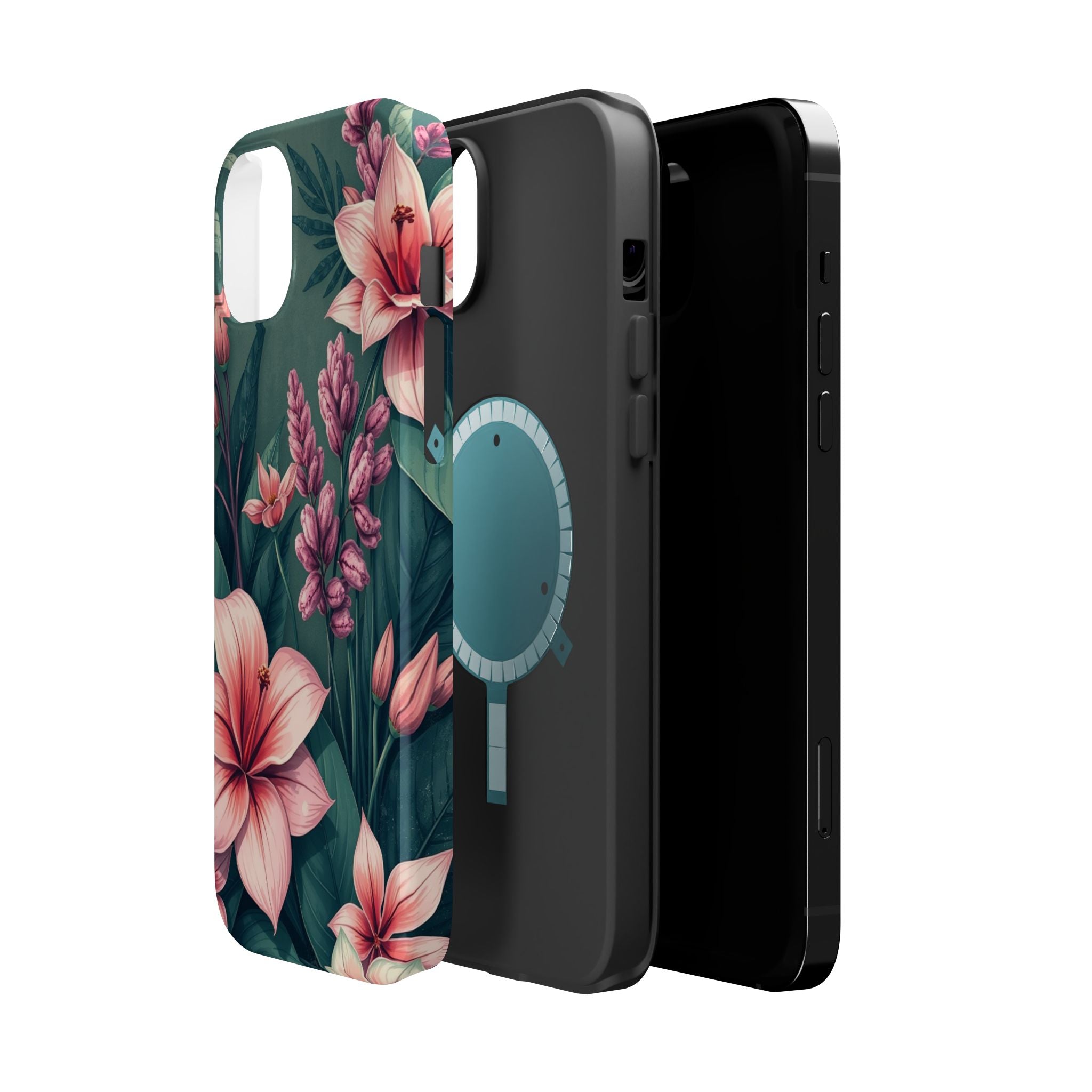 iPhone Mint And Blush Jungle Floral Slim Everyday Designer Case · iPhone Case