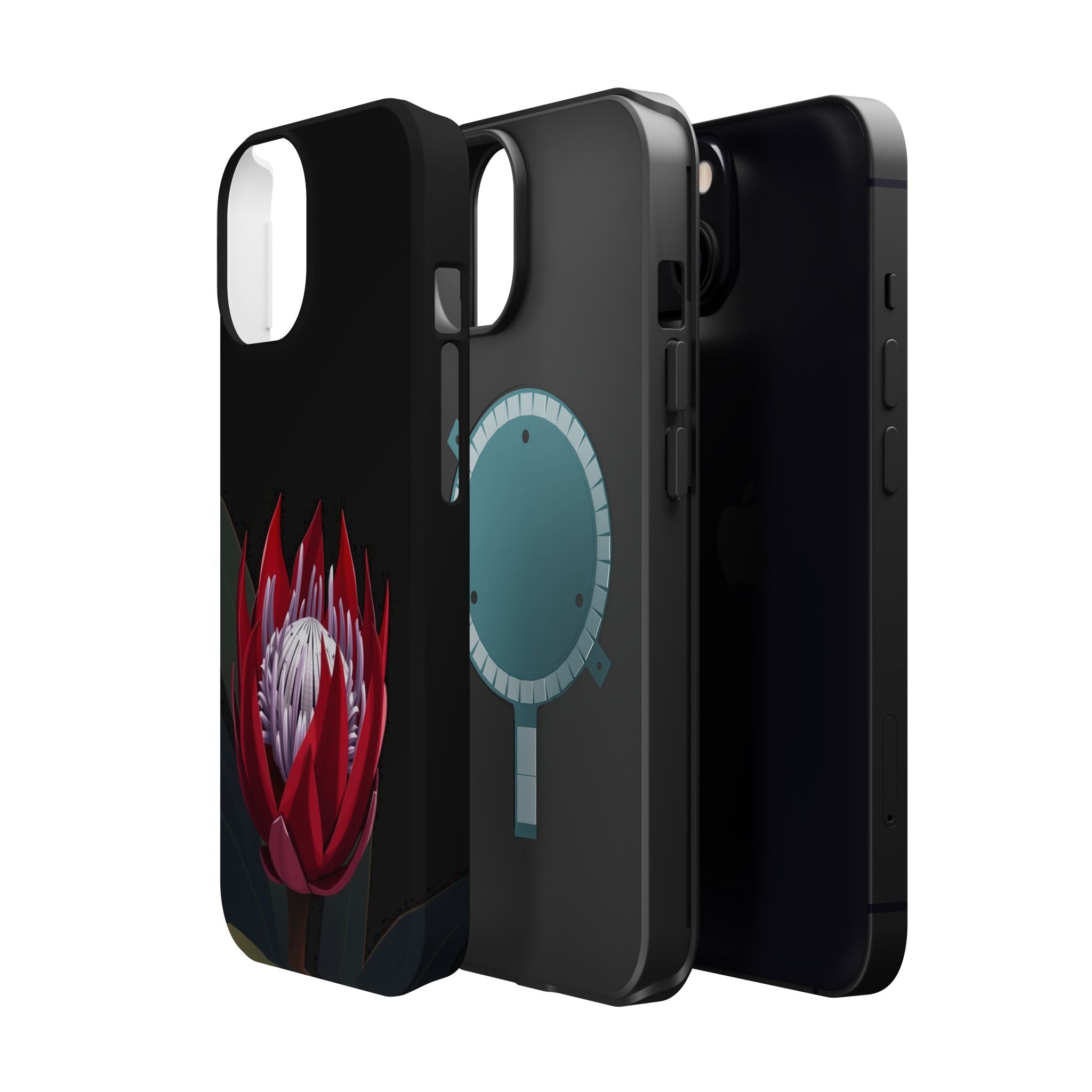 iPhone Black And Crimson Protea Bold Slim Everyday Designer Case · iPhone Case