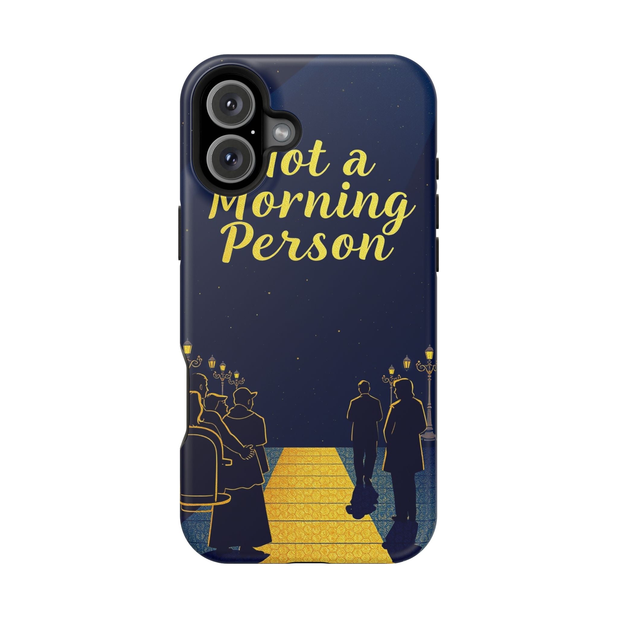 iPhone Midnight Blue And Silver Not a Morning Person Slim Snap Case · iPhone Cas
