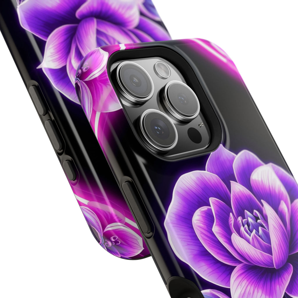 iPhone Floral Ombre Neon Cyberpunk Bold Modern Everyday Snap Case · iPhone Case