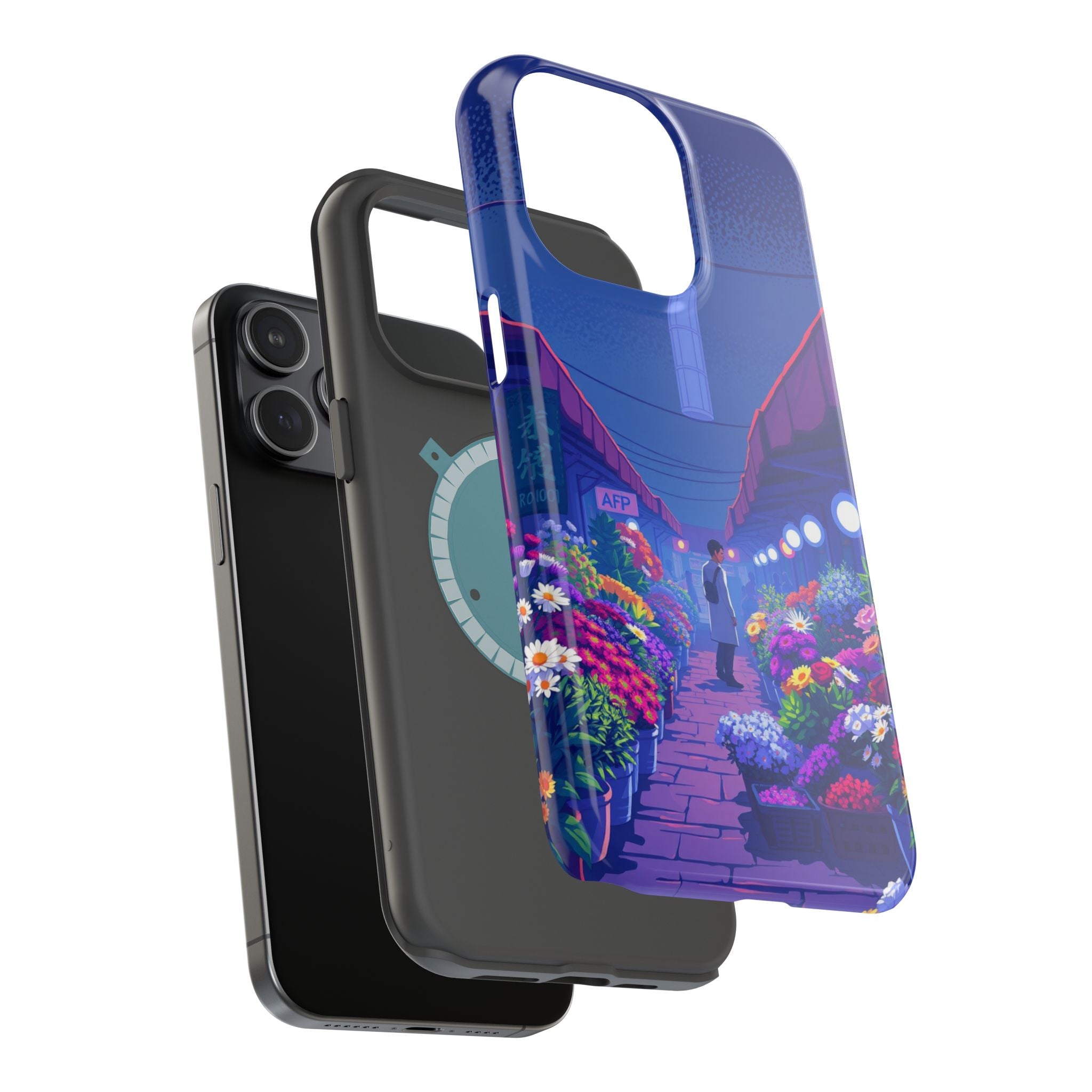 iPhone Flower Market Electric Art Bold Modern Everyday Snap Case · iPhone Case