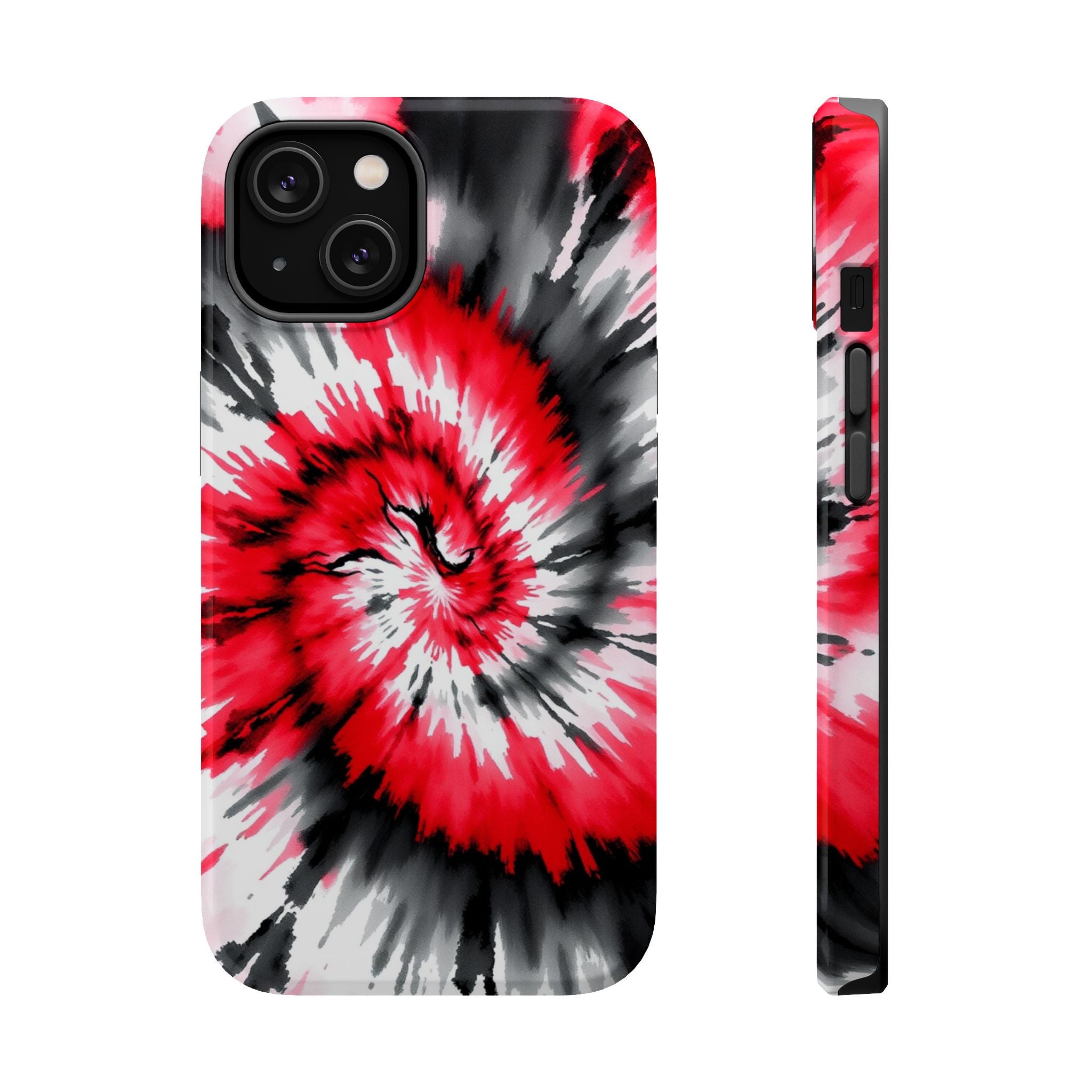 iPhone Black And Crimson Tie-Dye Vortex Slim Everyday iPhone Designer · iPhone C