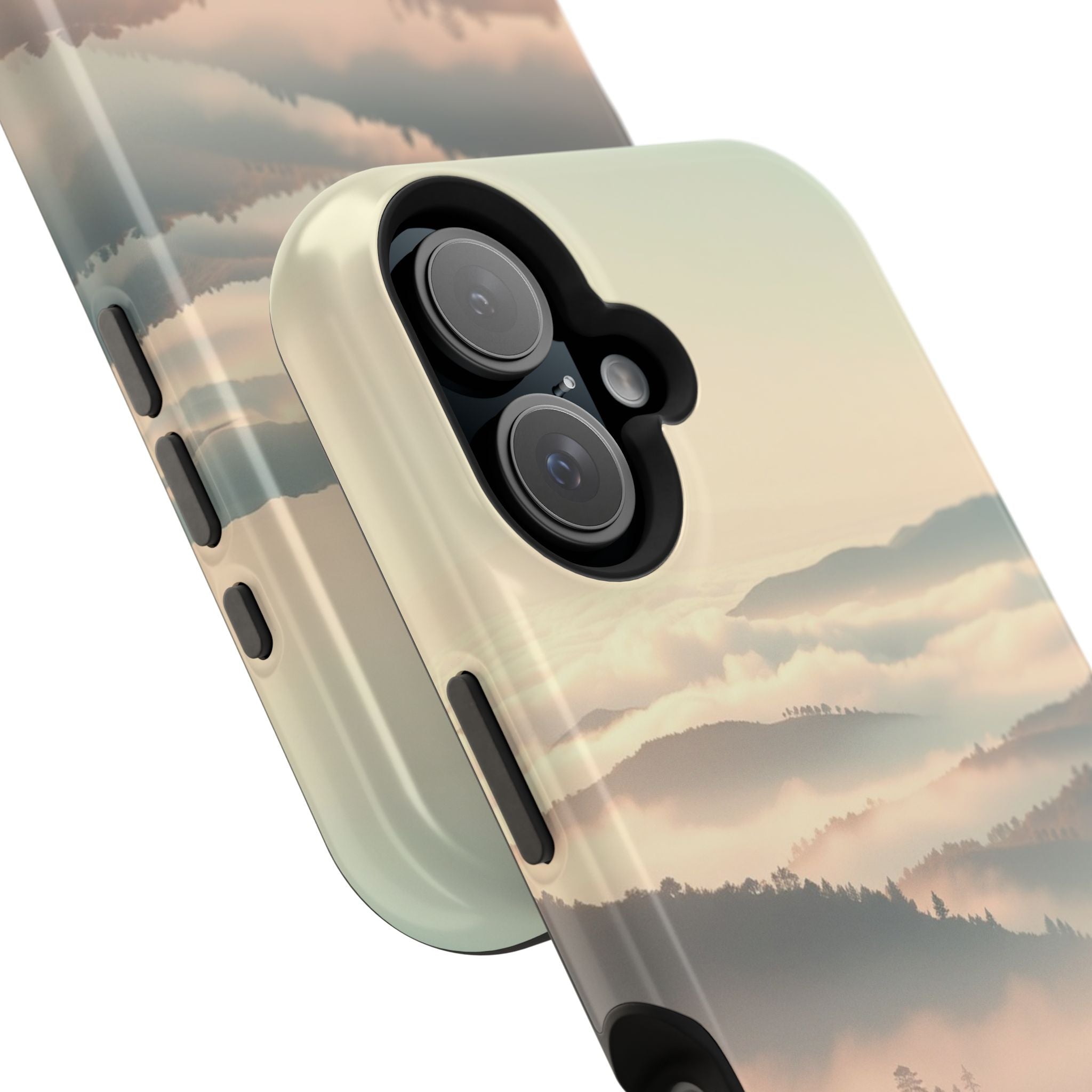 iPhone Mint And Blush Fog Rolling Over Hills Slim iPhone Everyday · iPhone Case