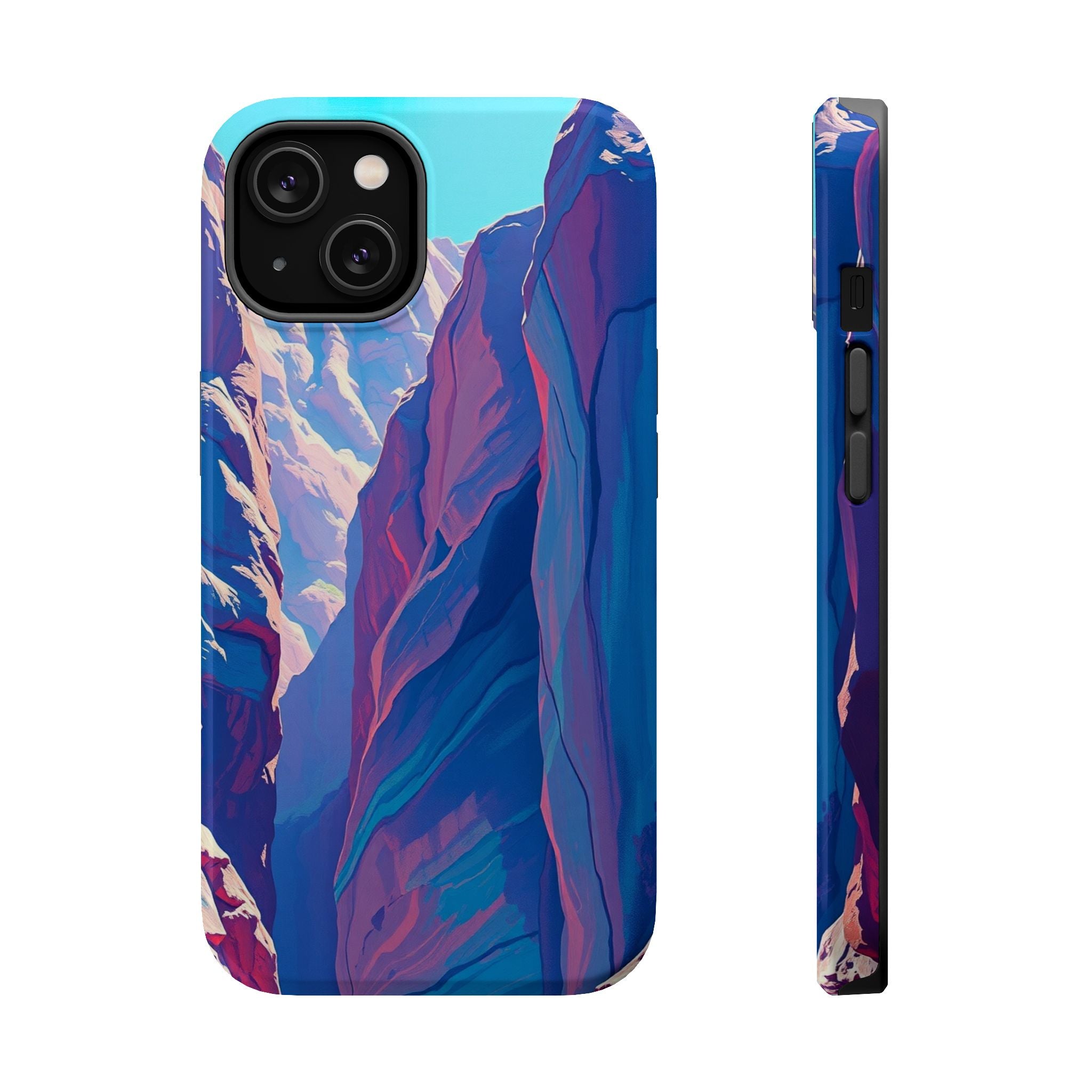 iPhone Cyan And Magenta Canyon Wall Slim Everyday Designer Case · iPhone Case