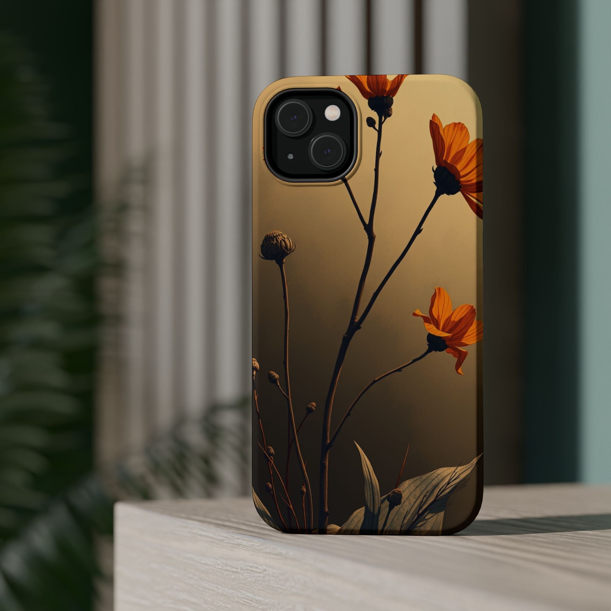 iPhone Burnt Orange And Sand Botanical Illustration Gal Slim Snap Case · iPhone