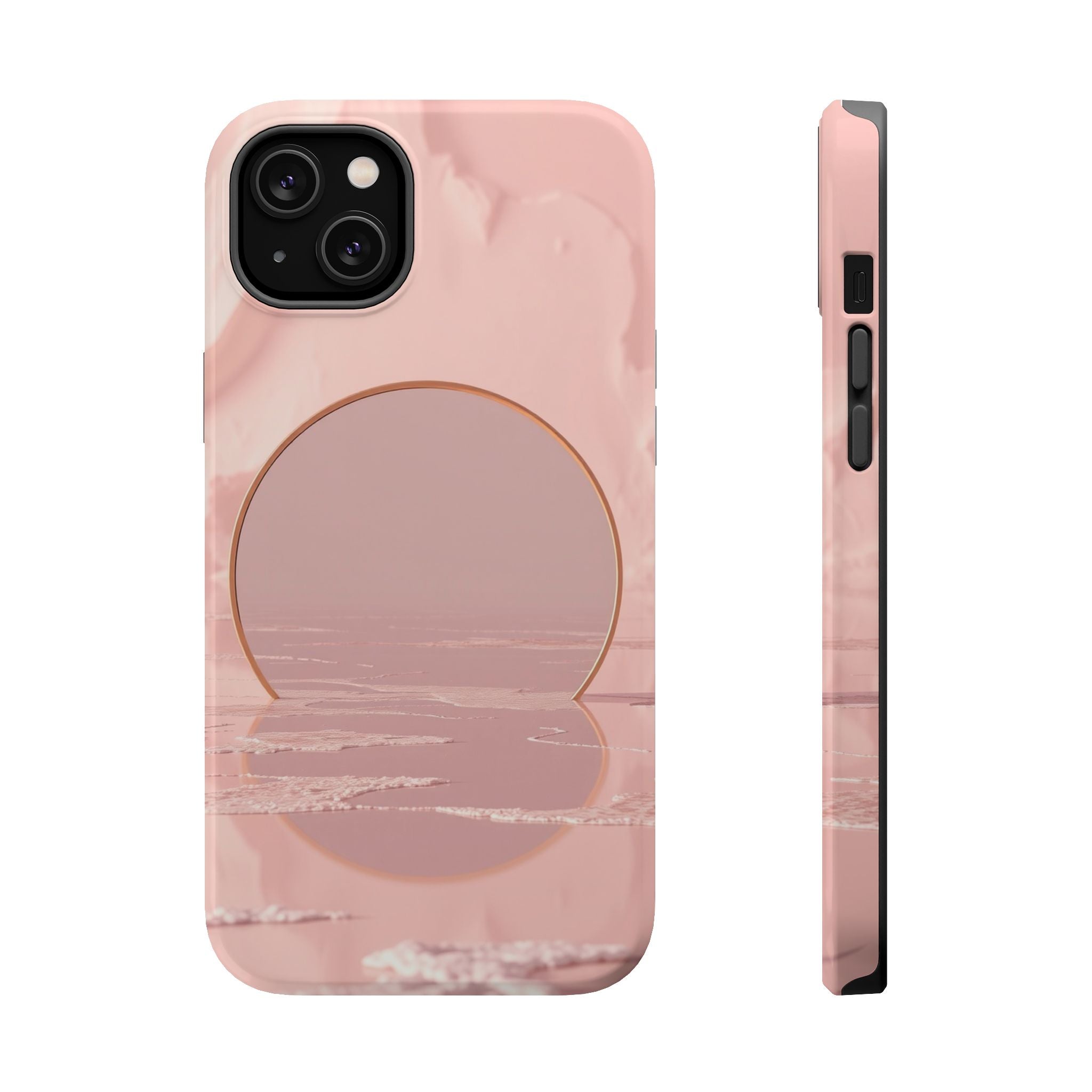 iPhone Serene Salt Flat Mirror Design Slim Everyday Designer Case · iPhone Case