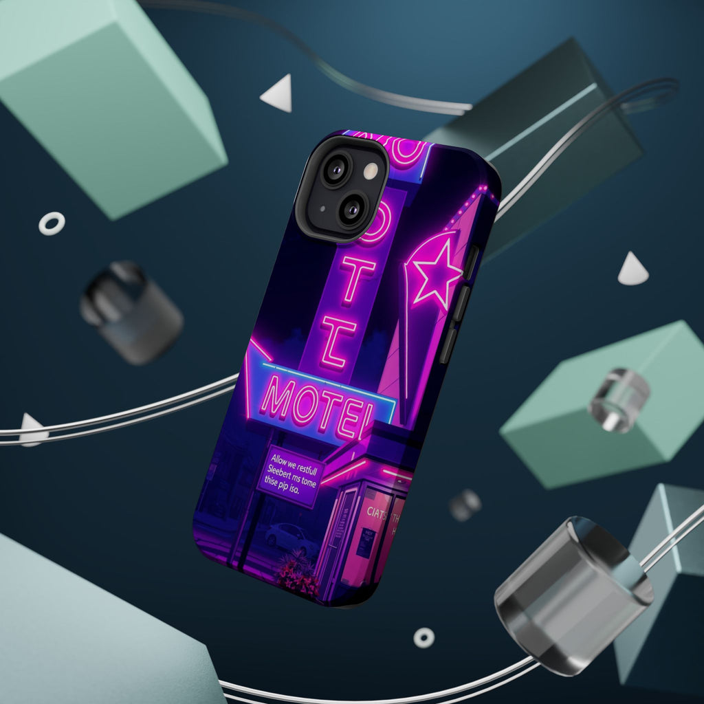 iPhone Neon Sign Motel Enchanted Art Slim Everyday Designer Case · iPhone Case