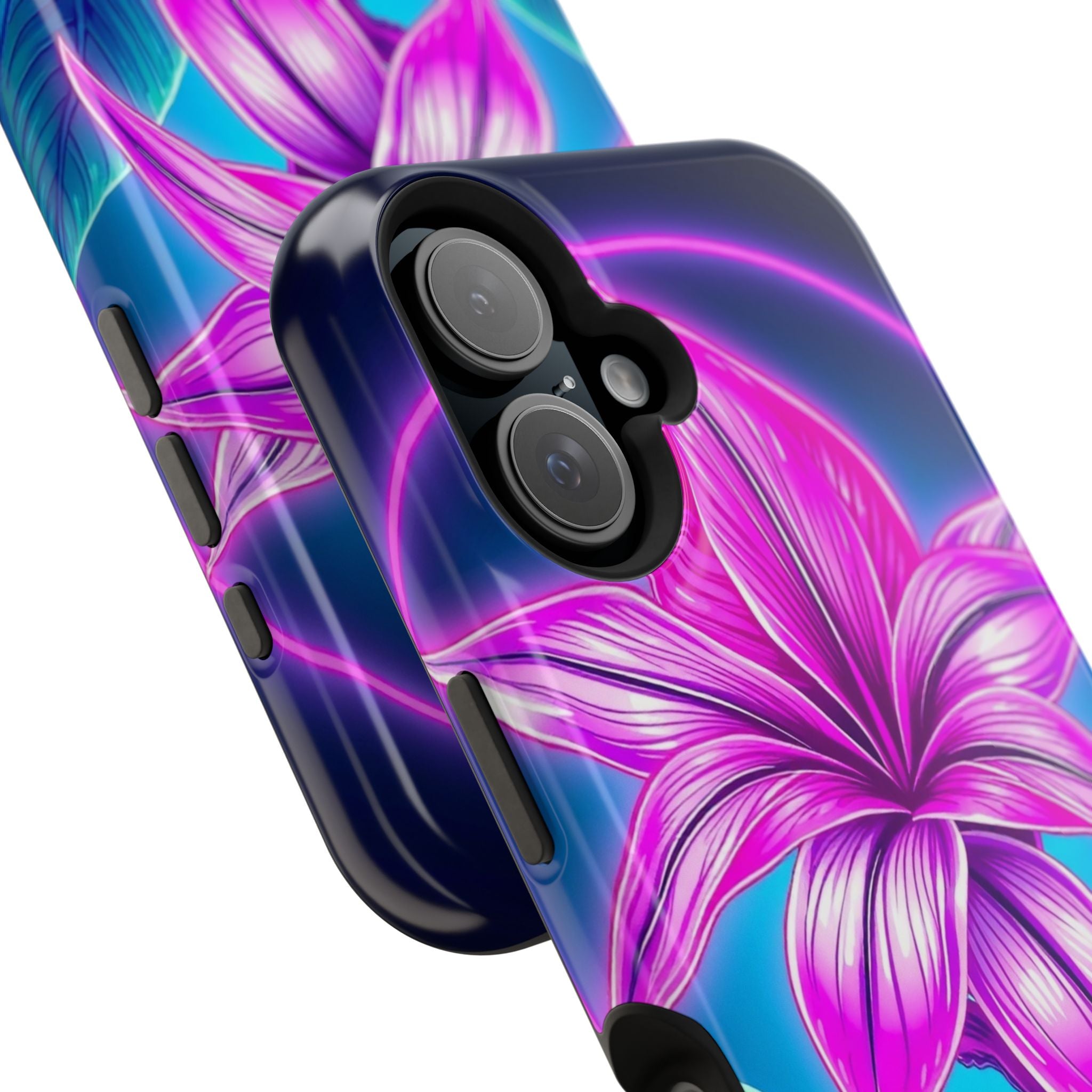iPhone Tropical Bloom Neon Cyberpunk Slim Everyday Designer Case · iPhone Case