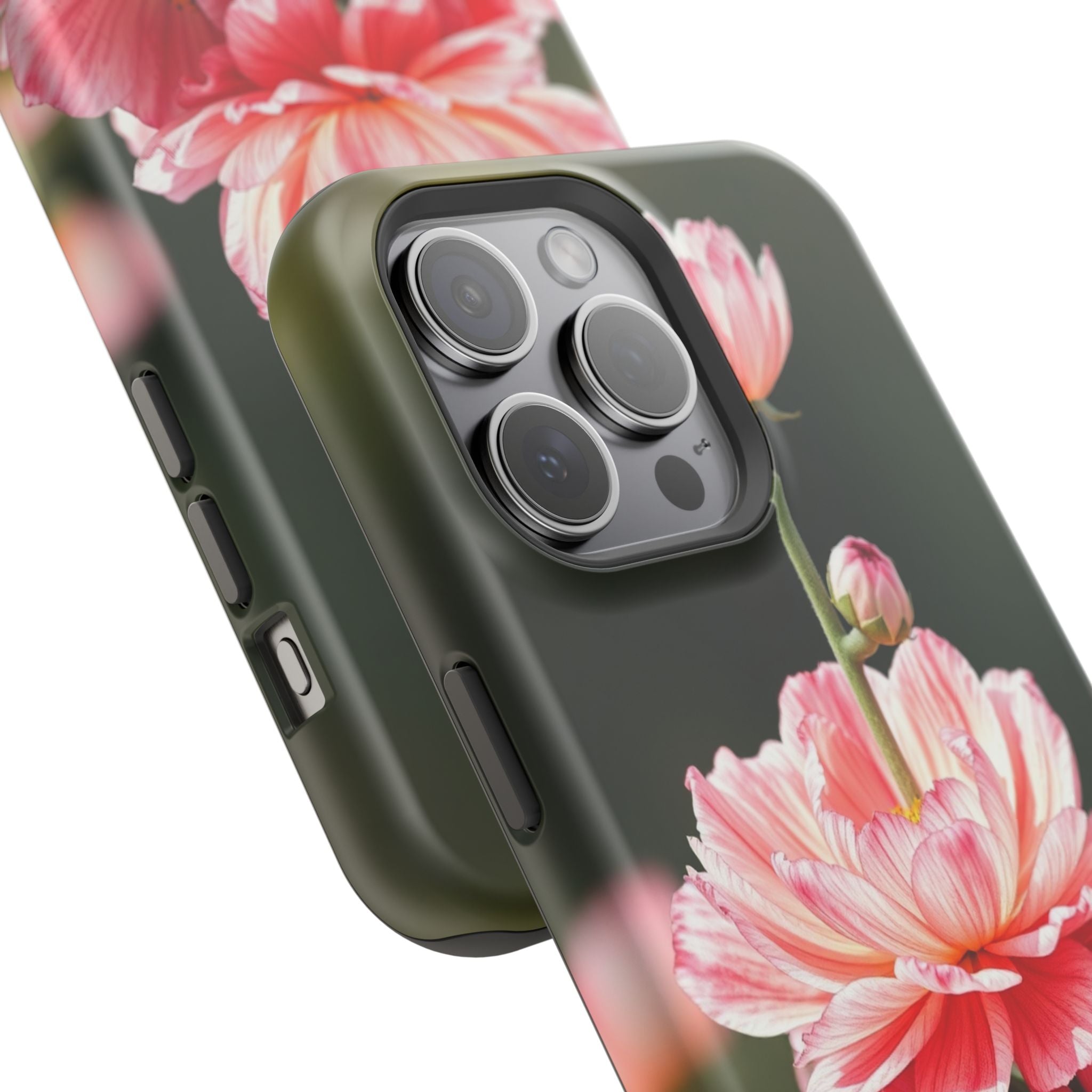 iPhone Ranunculus Stack Vibrant Watercolor Slim Snap Case · iPhone Case
