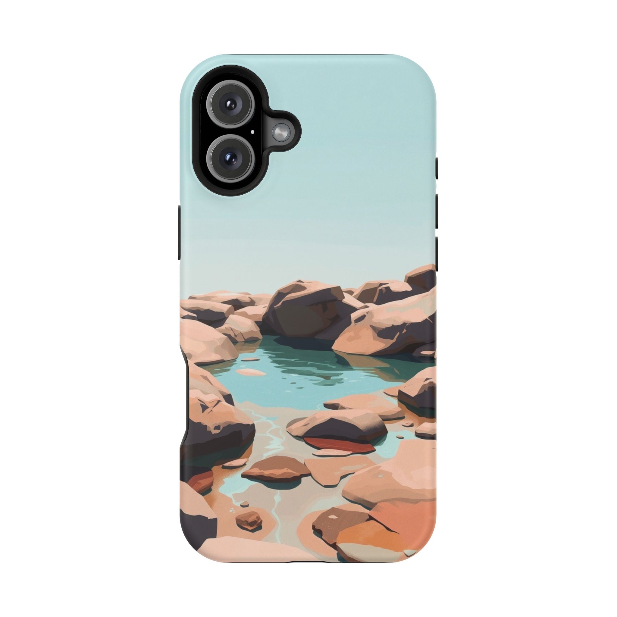 iPhone Tidal Pool Oil Painting Impressionist Slim iPhone Everyday · iPhone Case