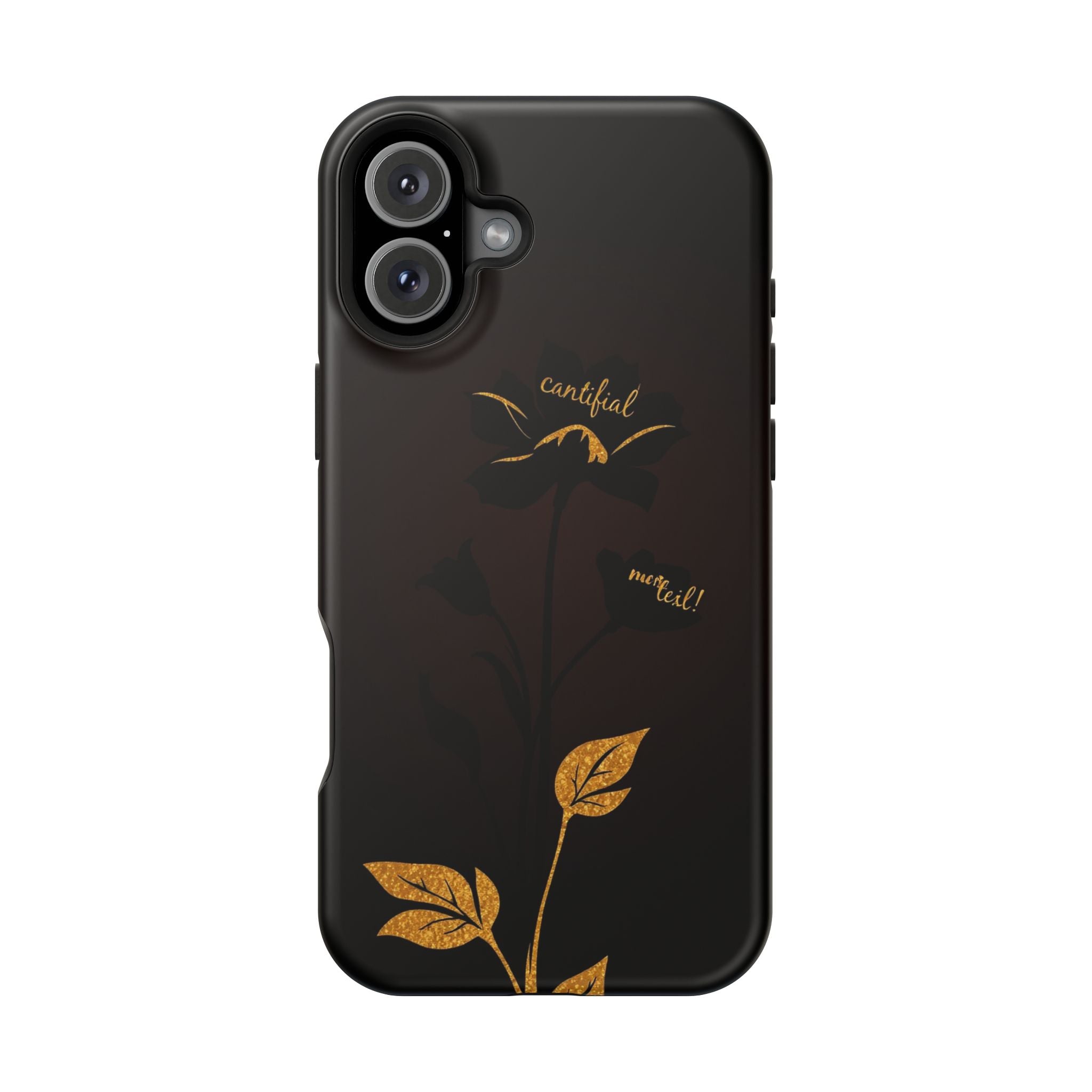 iPhone Earthy Floral Silhouette Design Slim Everyday Designer Case · iPhone Case