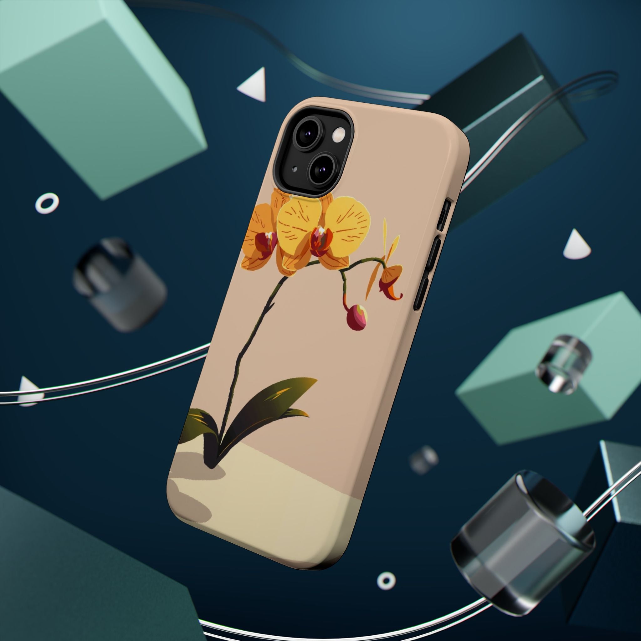 iPhone Orchid Study Pixel Art -Bit Bold Modern Everyday Snap Case · iPhone Case