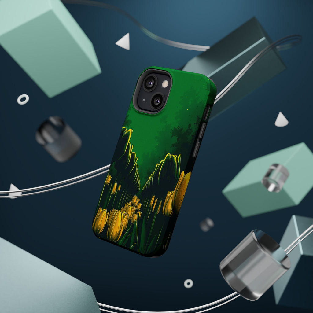 iPhone Tulip Row Emerald Green And Gold Slim Snap Case · iPhone Case