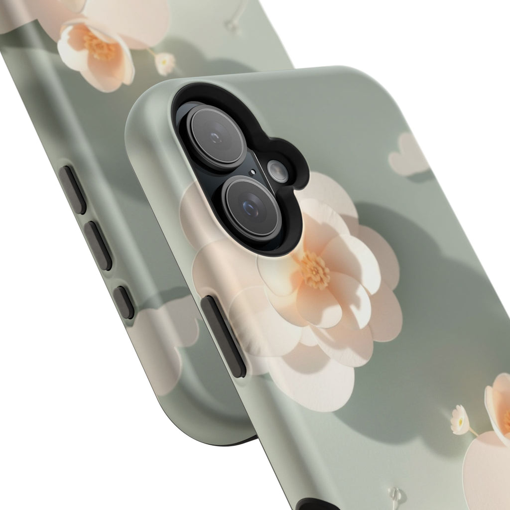 iPhone Sage And Ivory Pastel Floral Cloud Slim iPhone Everyday Designer · iPhone