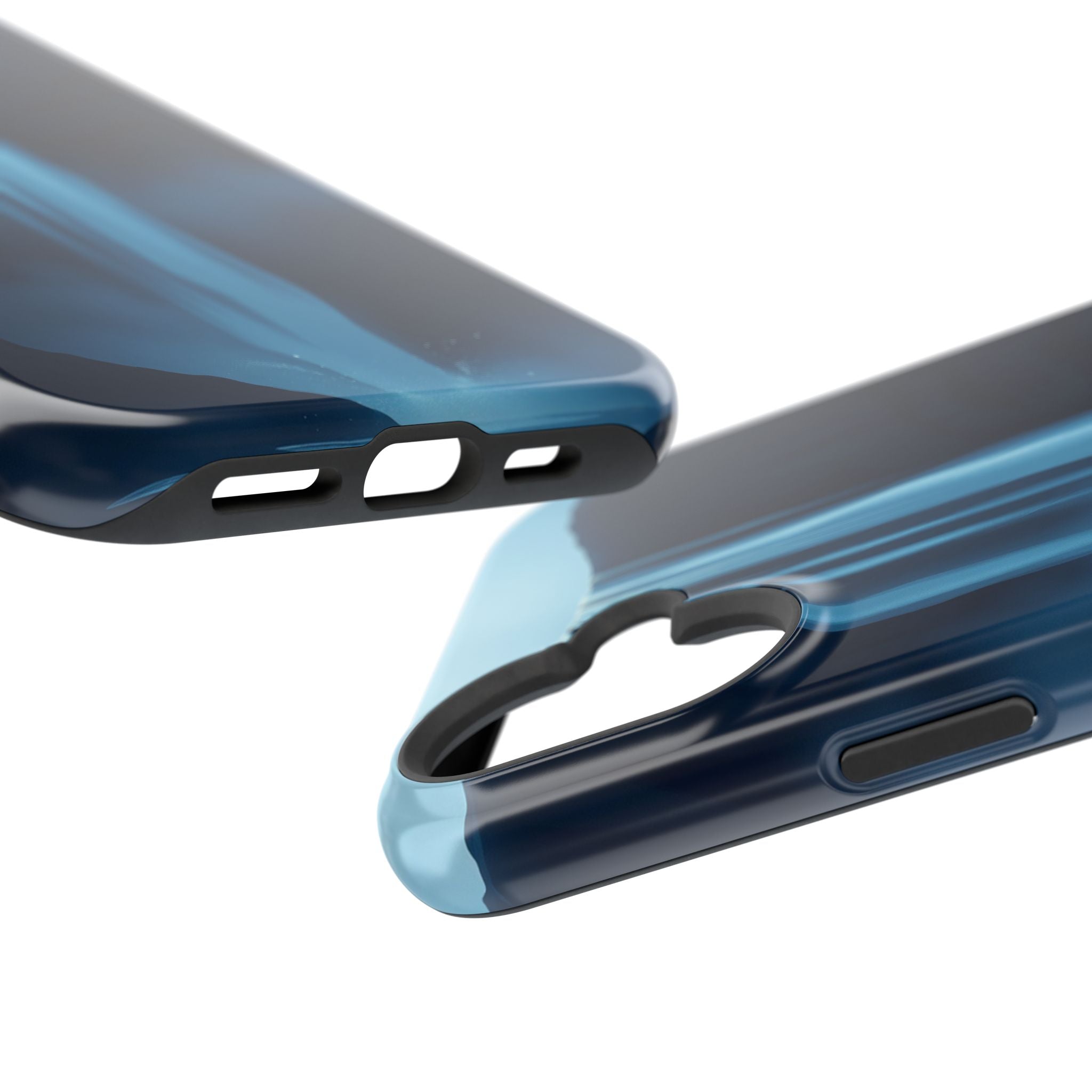 iPhone Midnight Blue And Silver Waterfall Mist Soft iPhone Finish · iPhone Case