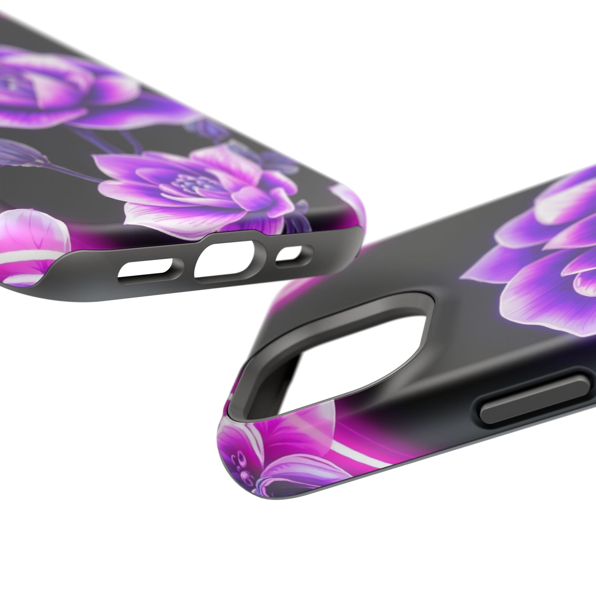 iPhone Floral Ombre Neon Cyberpunk Bold Modern Everyday Snap Case · iPhone Case