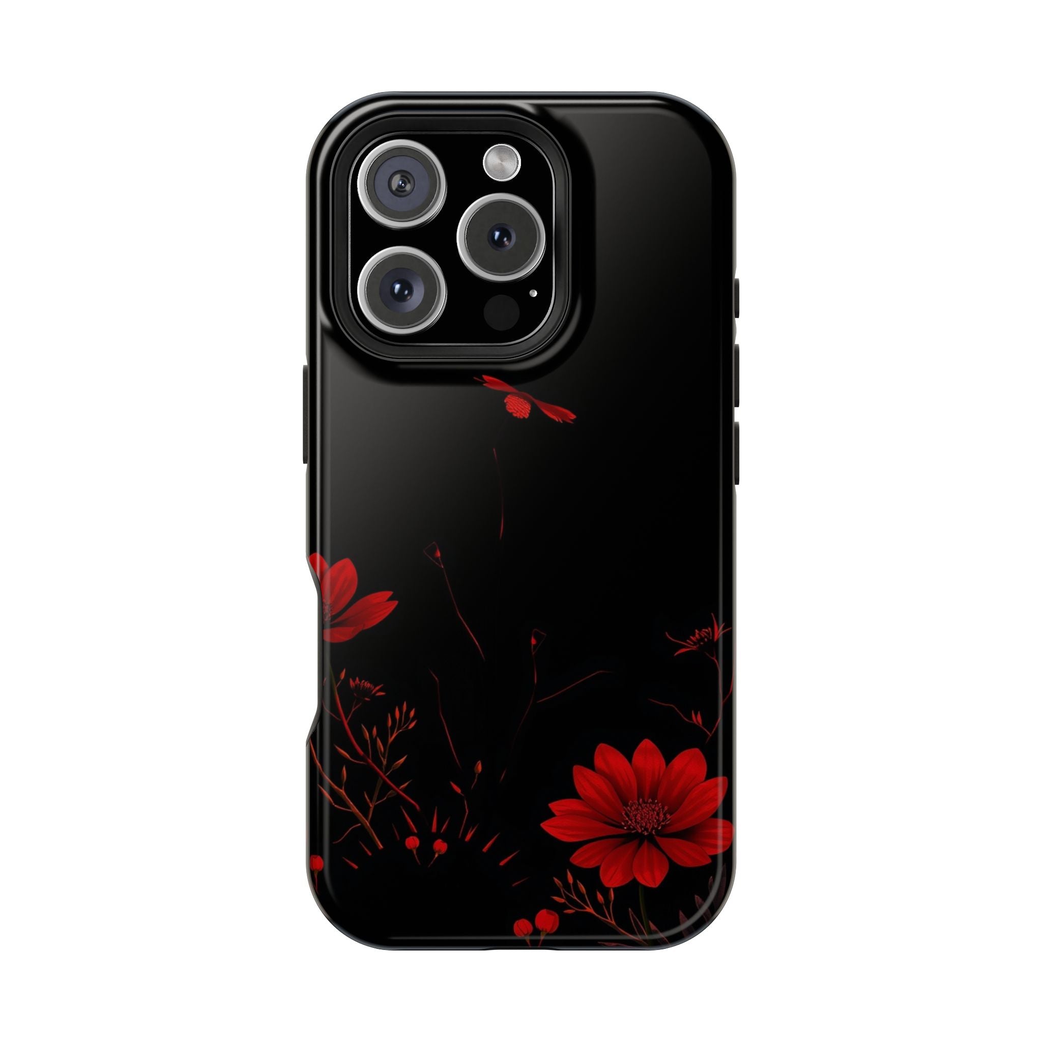 iPhone Black And Crimson Desert Flower Slim Everyday Designer Case · iPhone Case