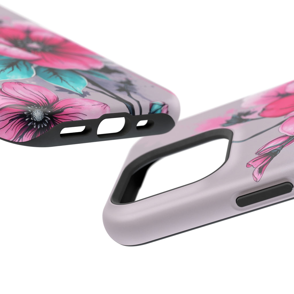 iPhone Mint And Blush Floral Ink Wash Slim Everyday Designer Case · iPhone Case